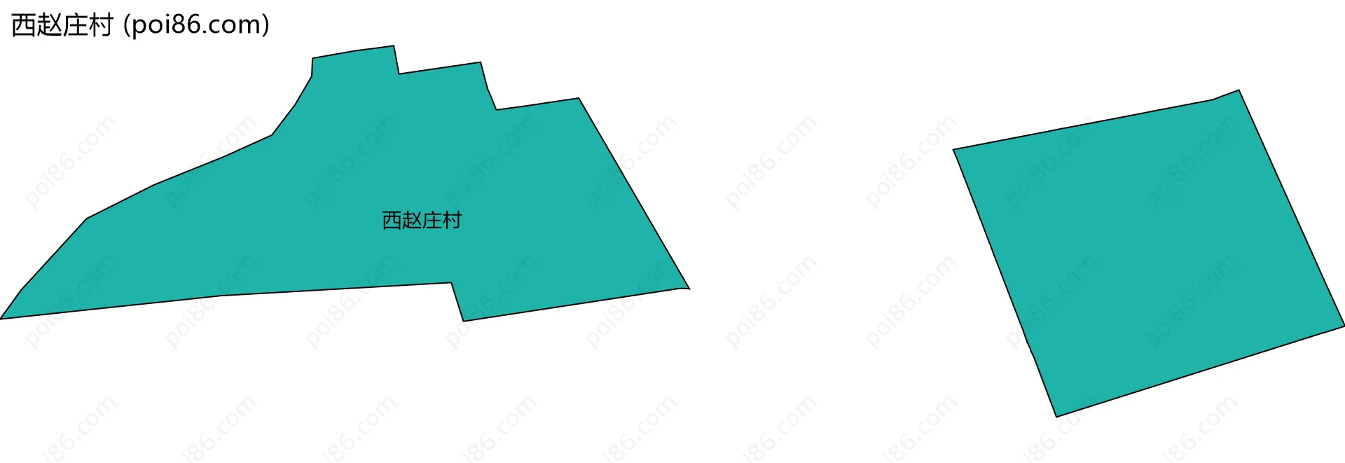 西赵庄村边界地图