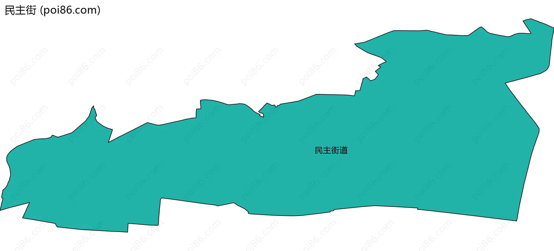 民主街边界地图(五级行政区划)