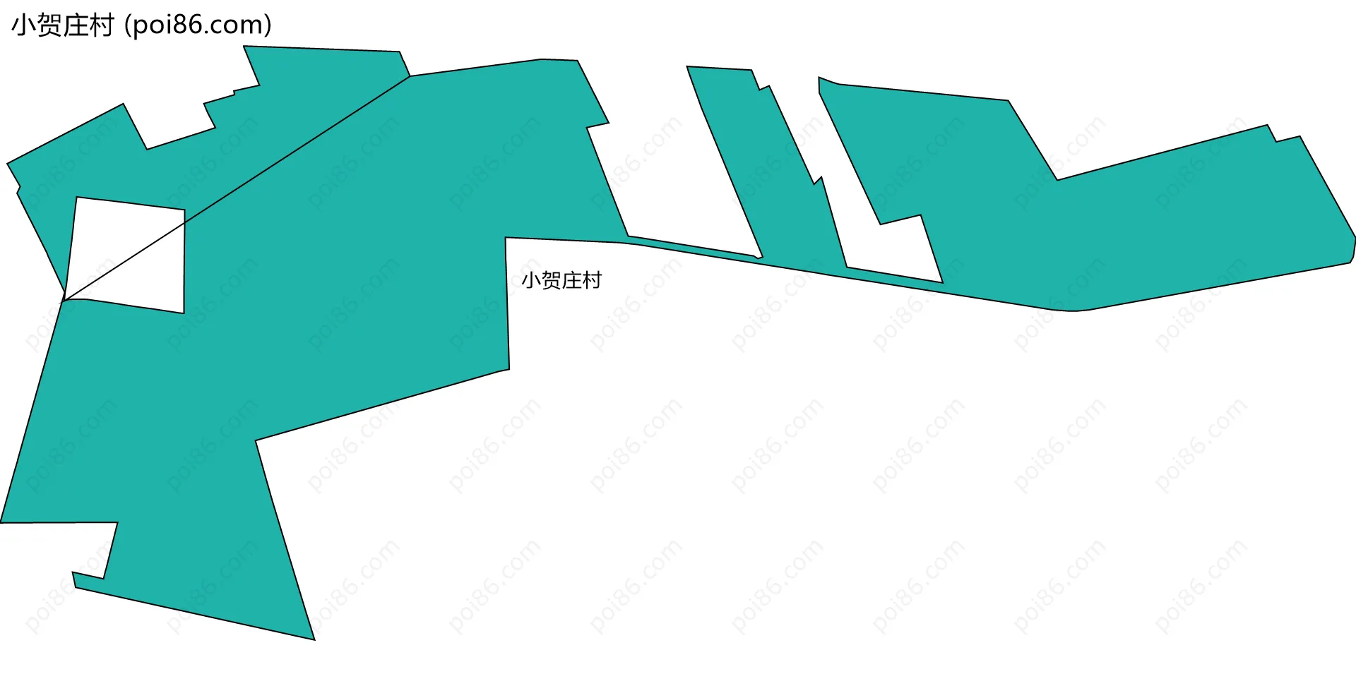 小贺庄村边界地图