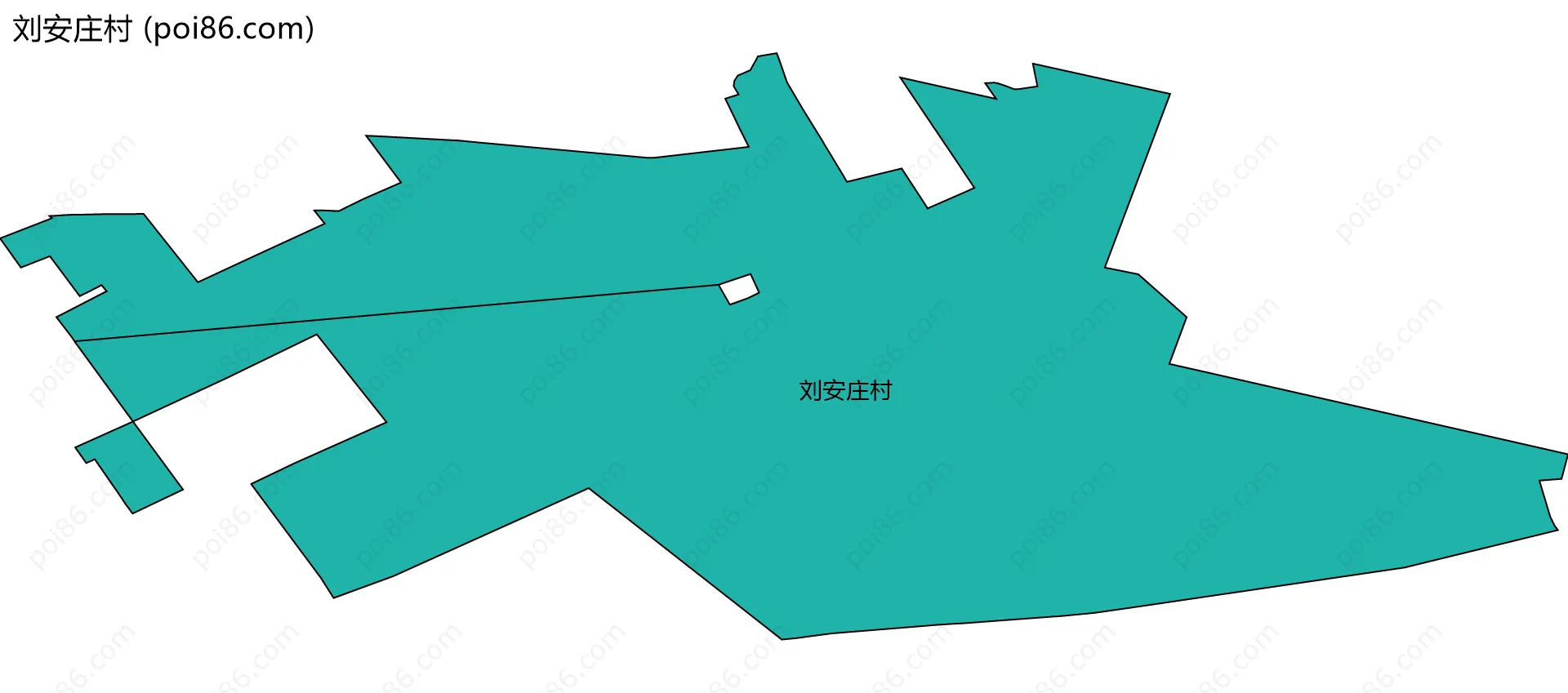 刘安庄村边界地图
