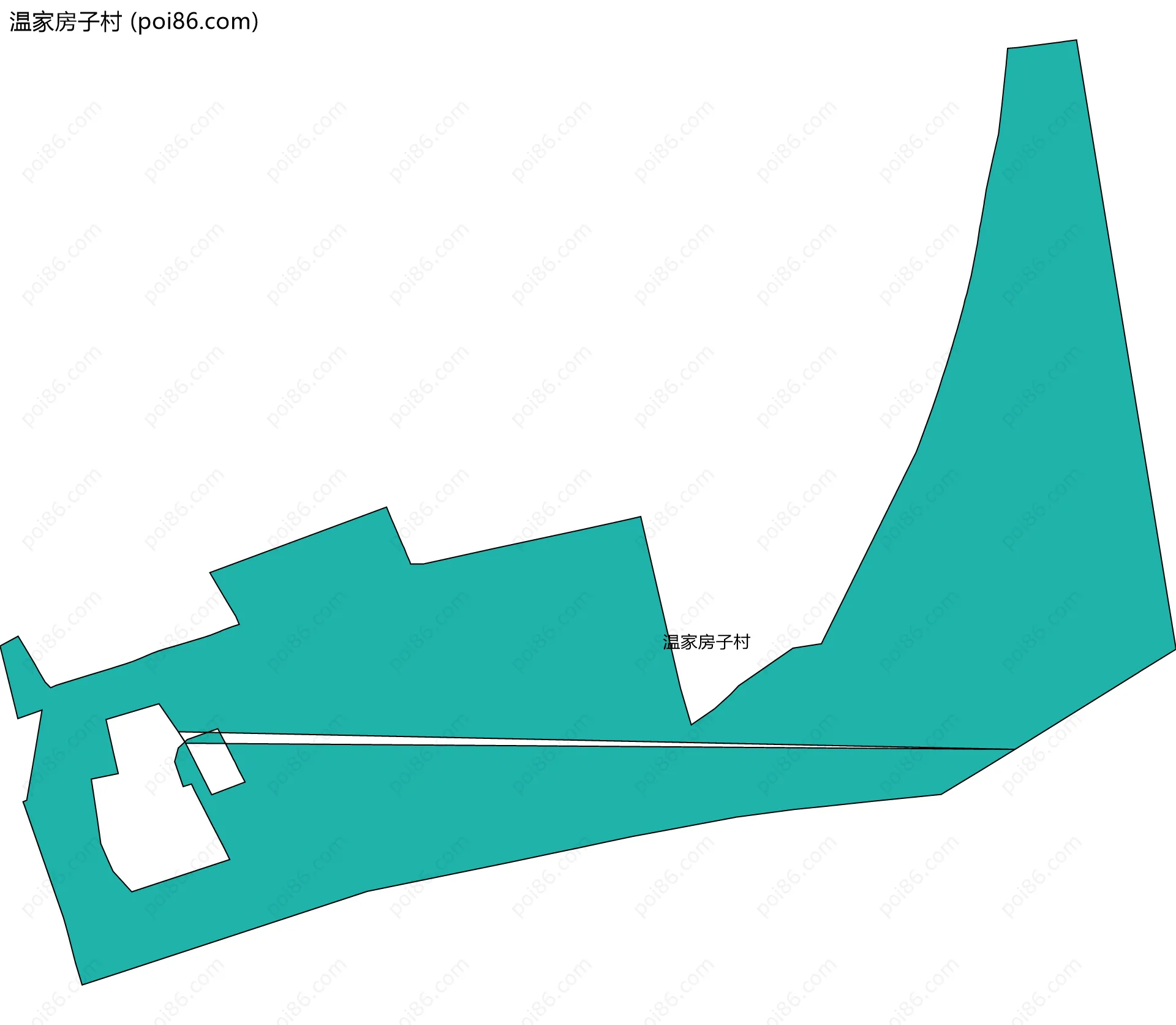 温家房子村边界地图