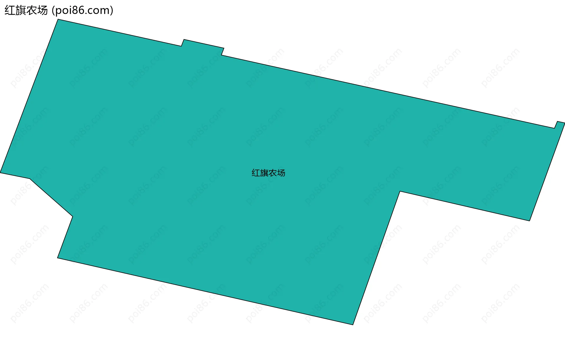 红旗农场边界地图