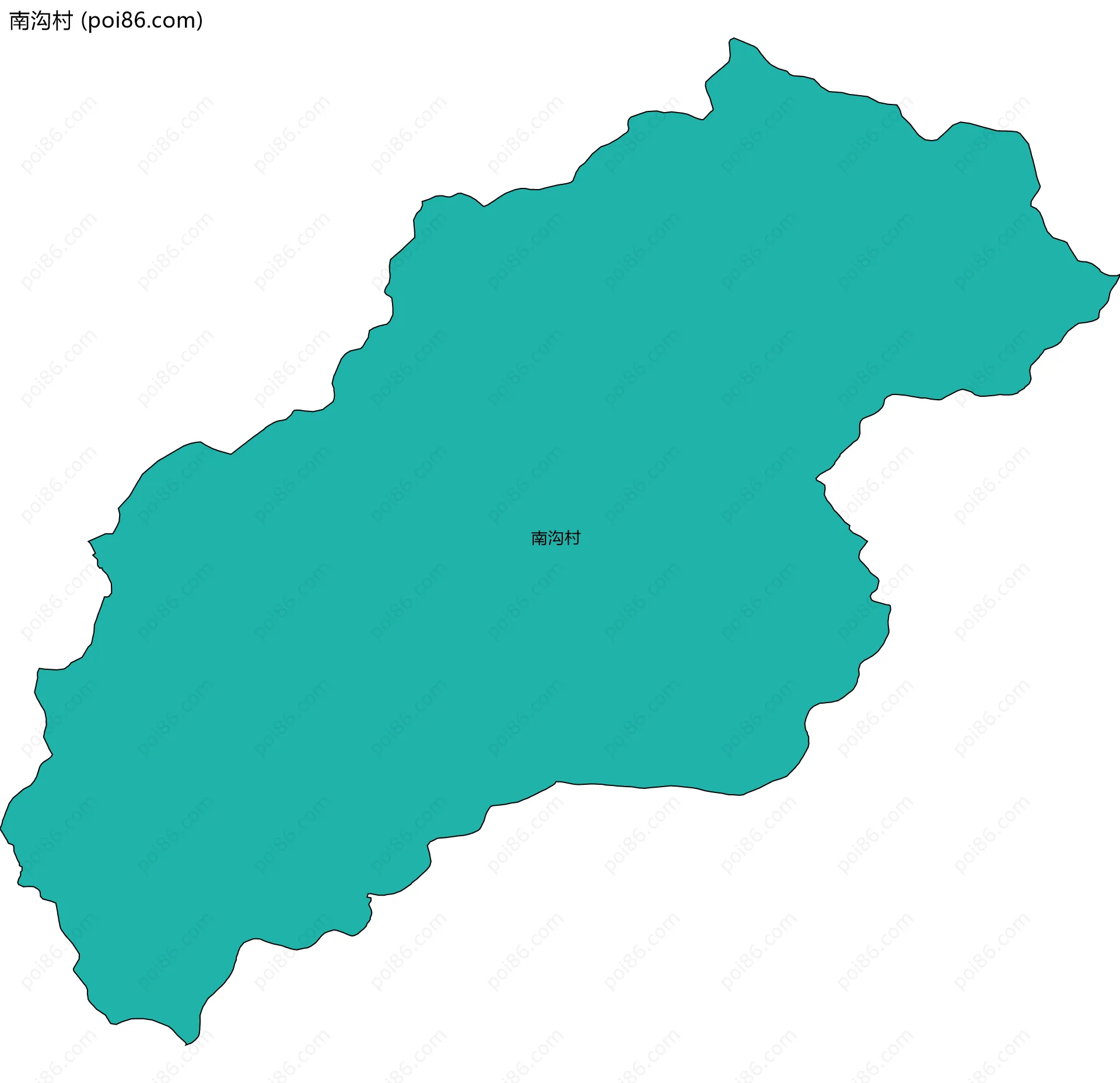 南沟村边界地图