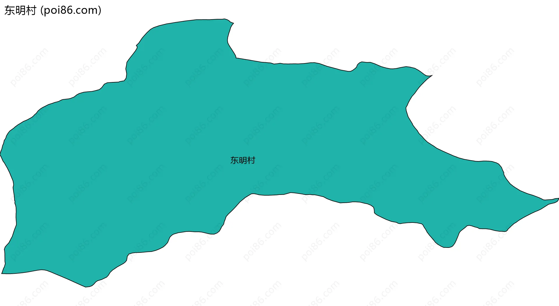 东明村边界地图