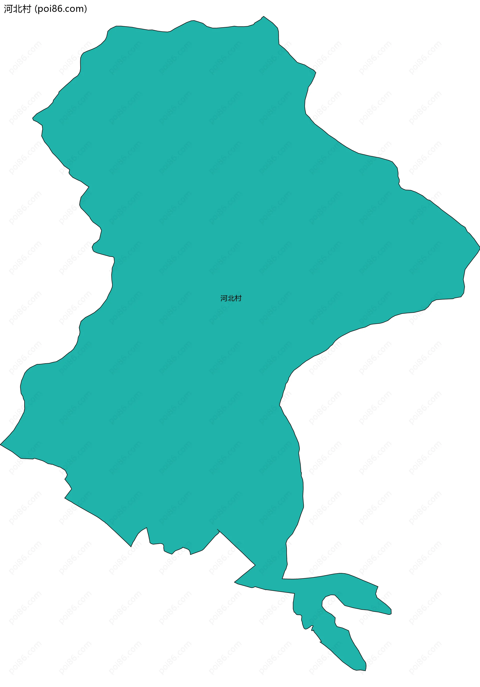 河北村边界地图