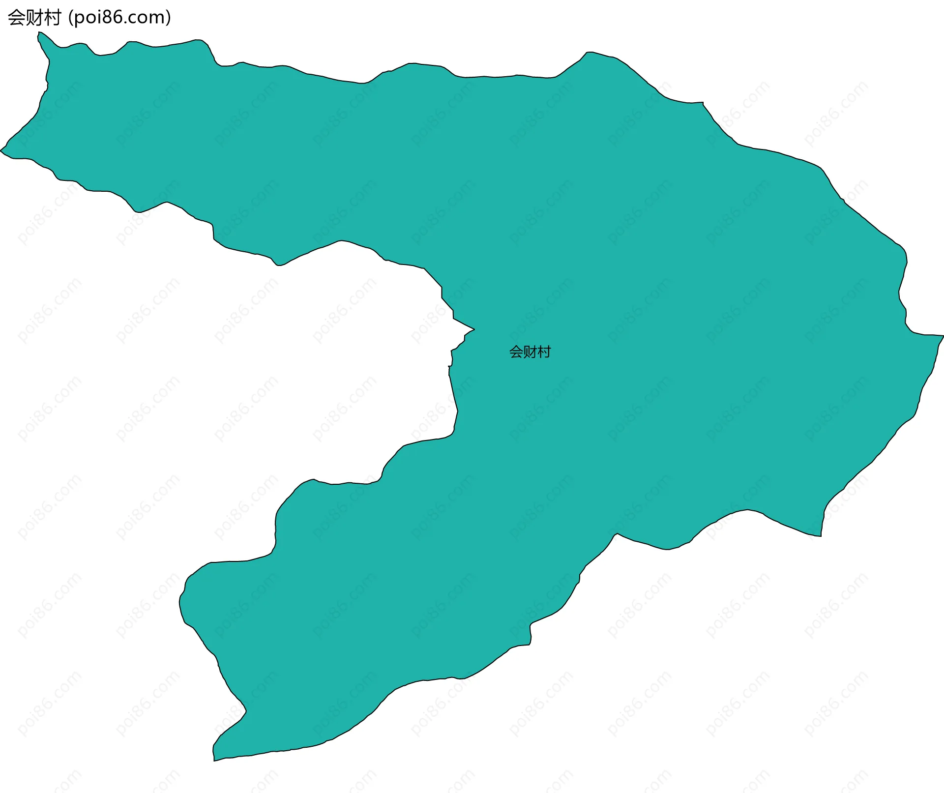 会财村边界地图