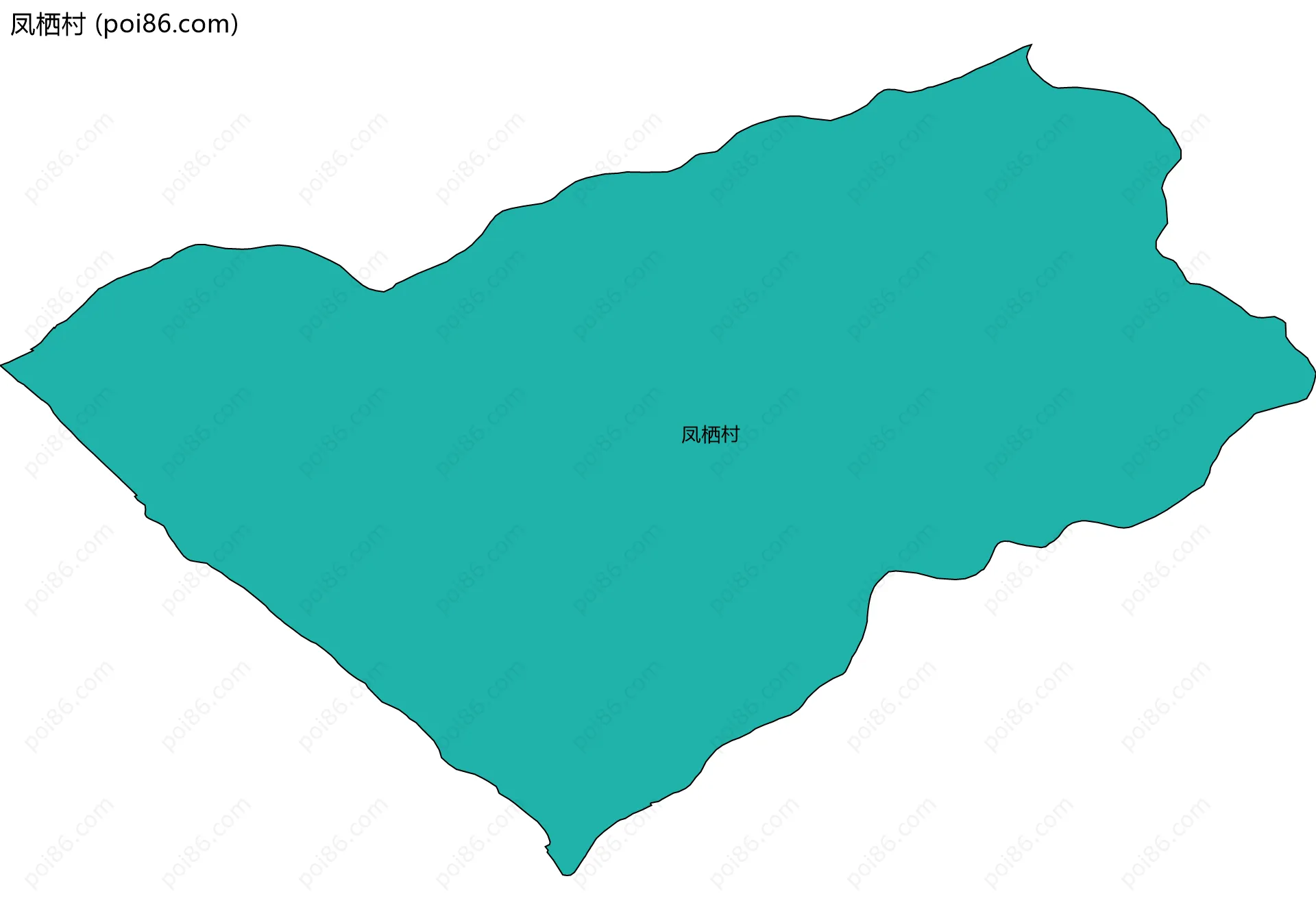 凤栖村边界地图