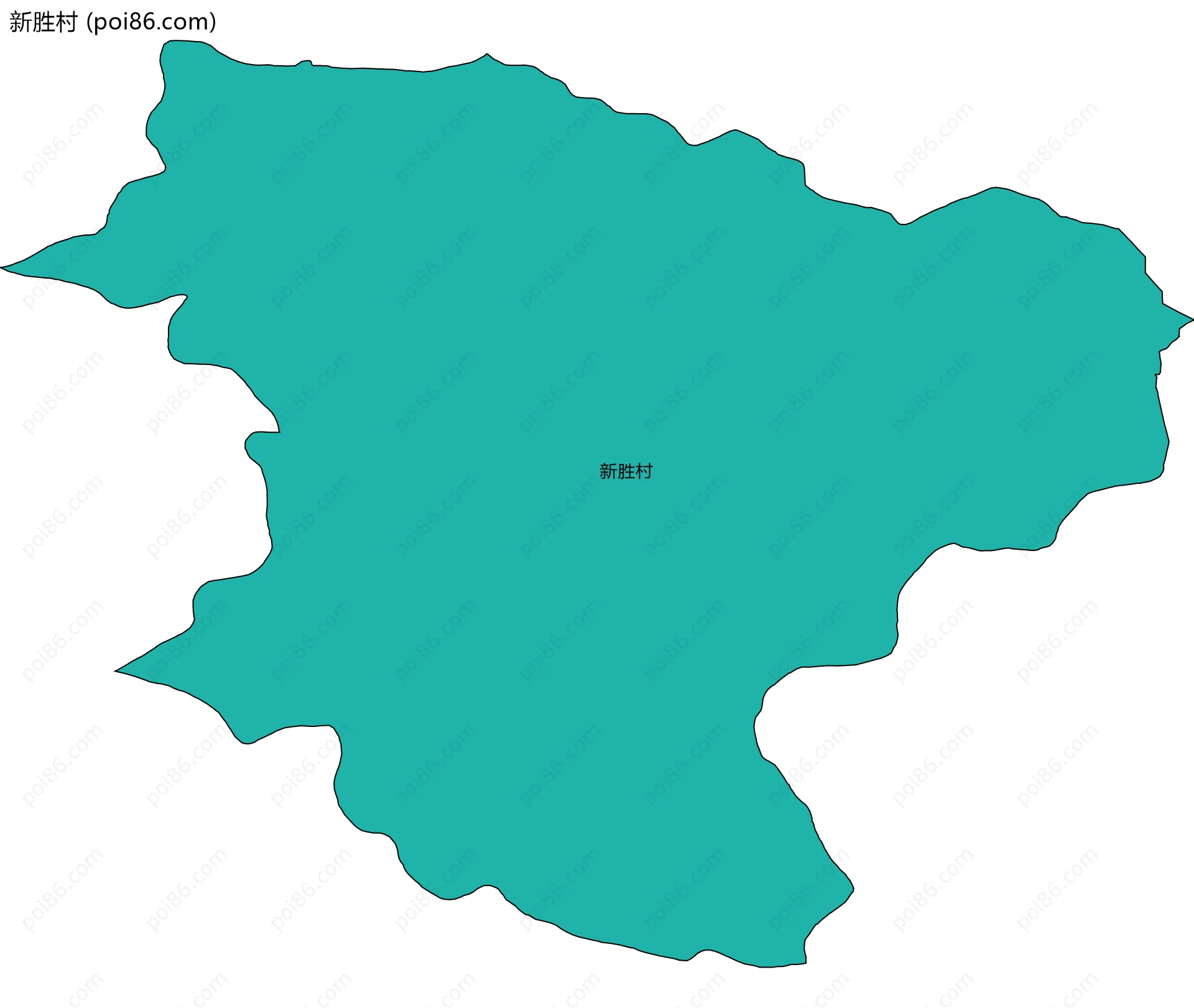 新胜村边界地图