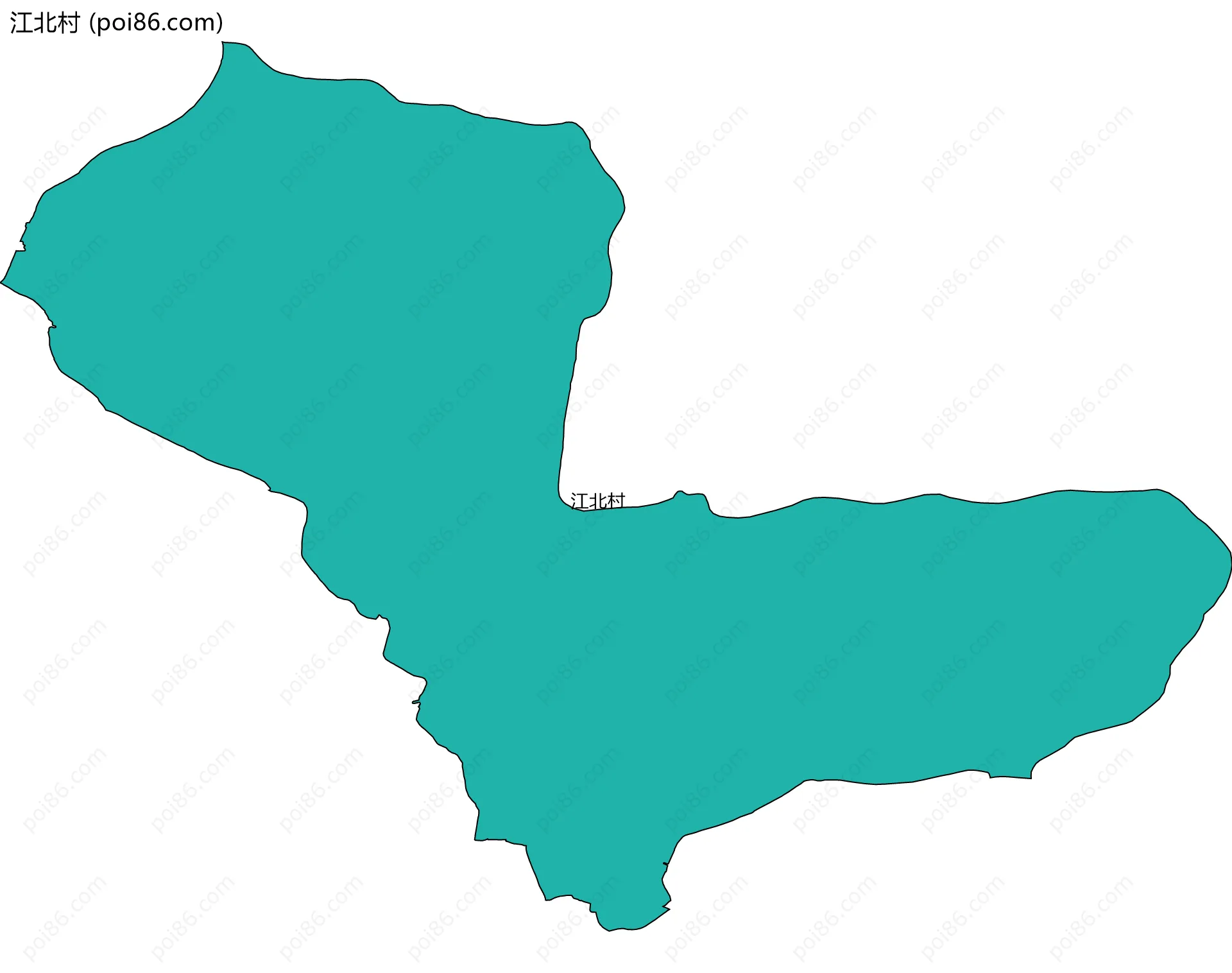 江北村边界地图