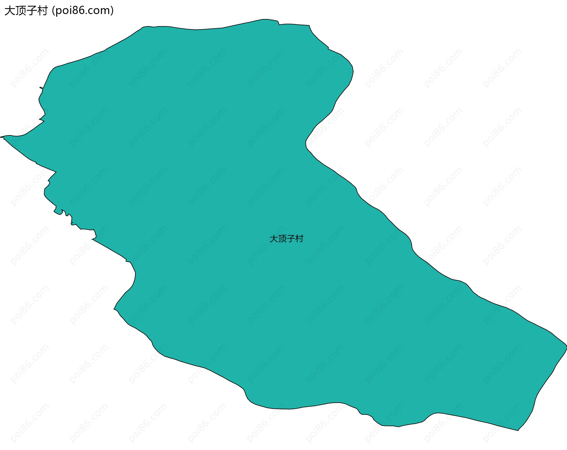 大顶子村边界地图