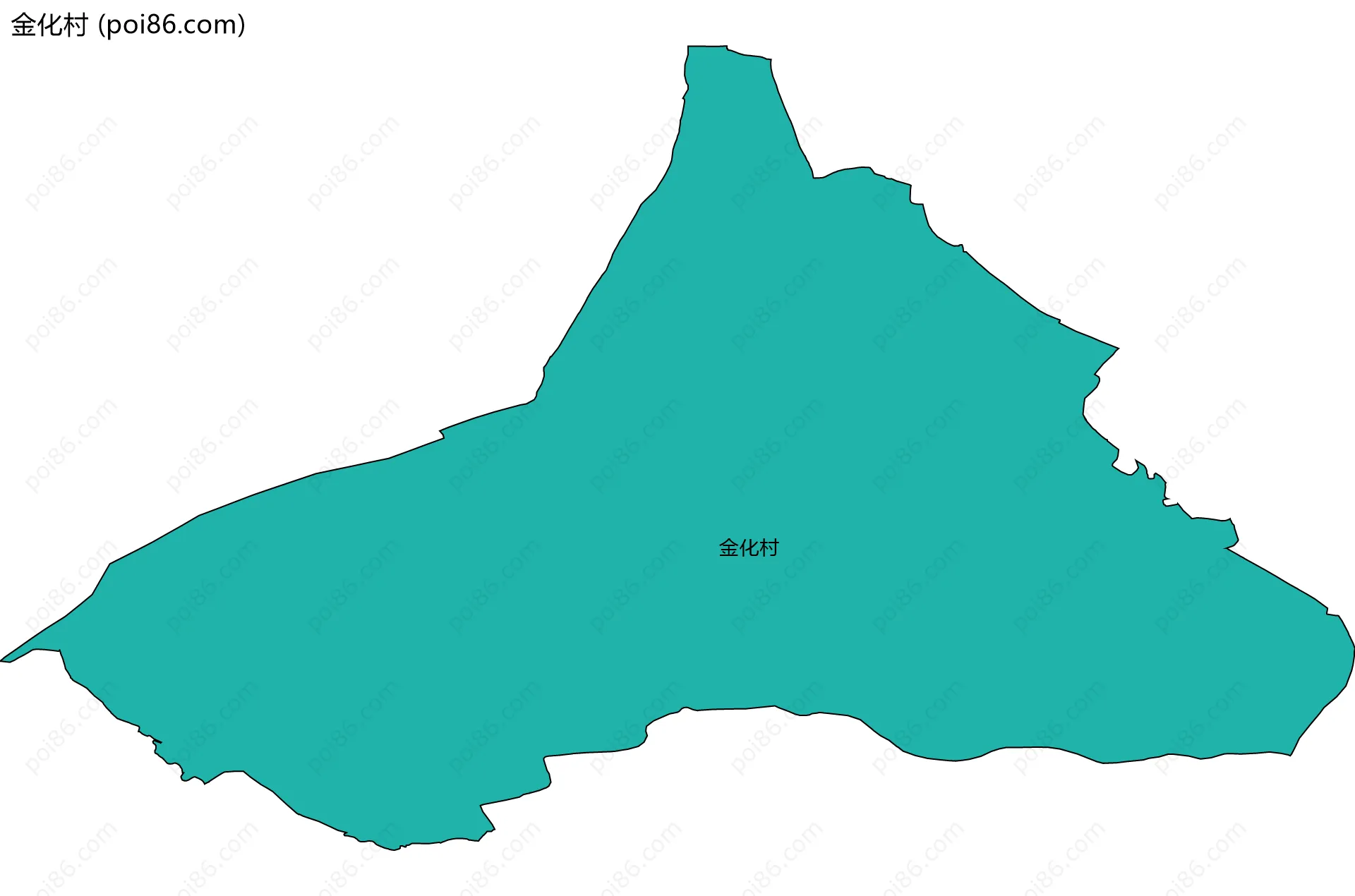 金化村边界地图
