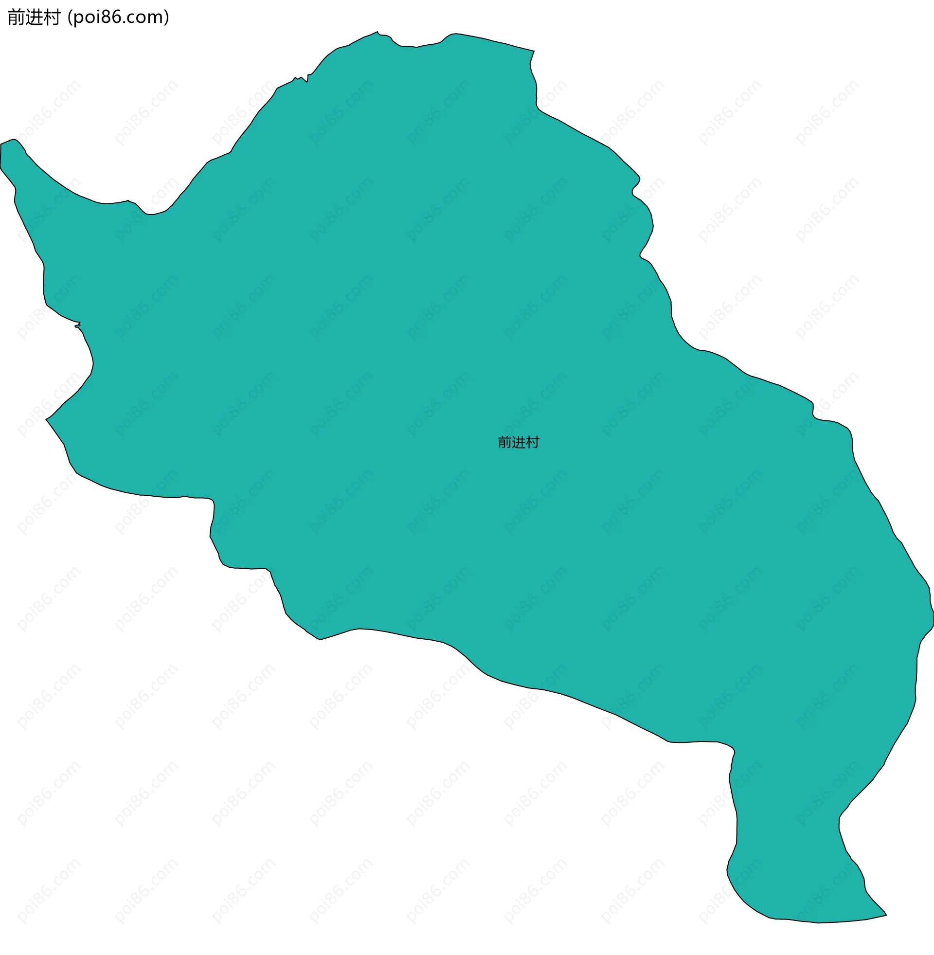 前进村边界地图
