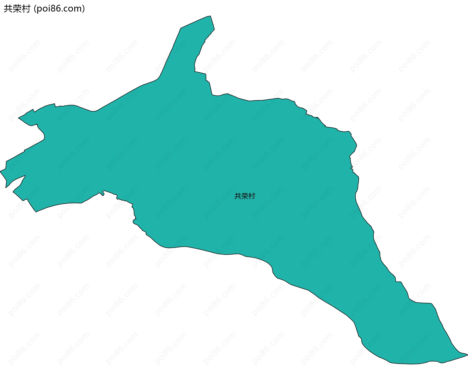 共荣村边界地图