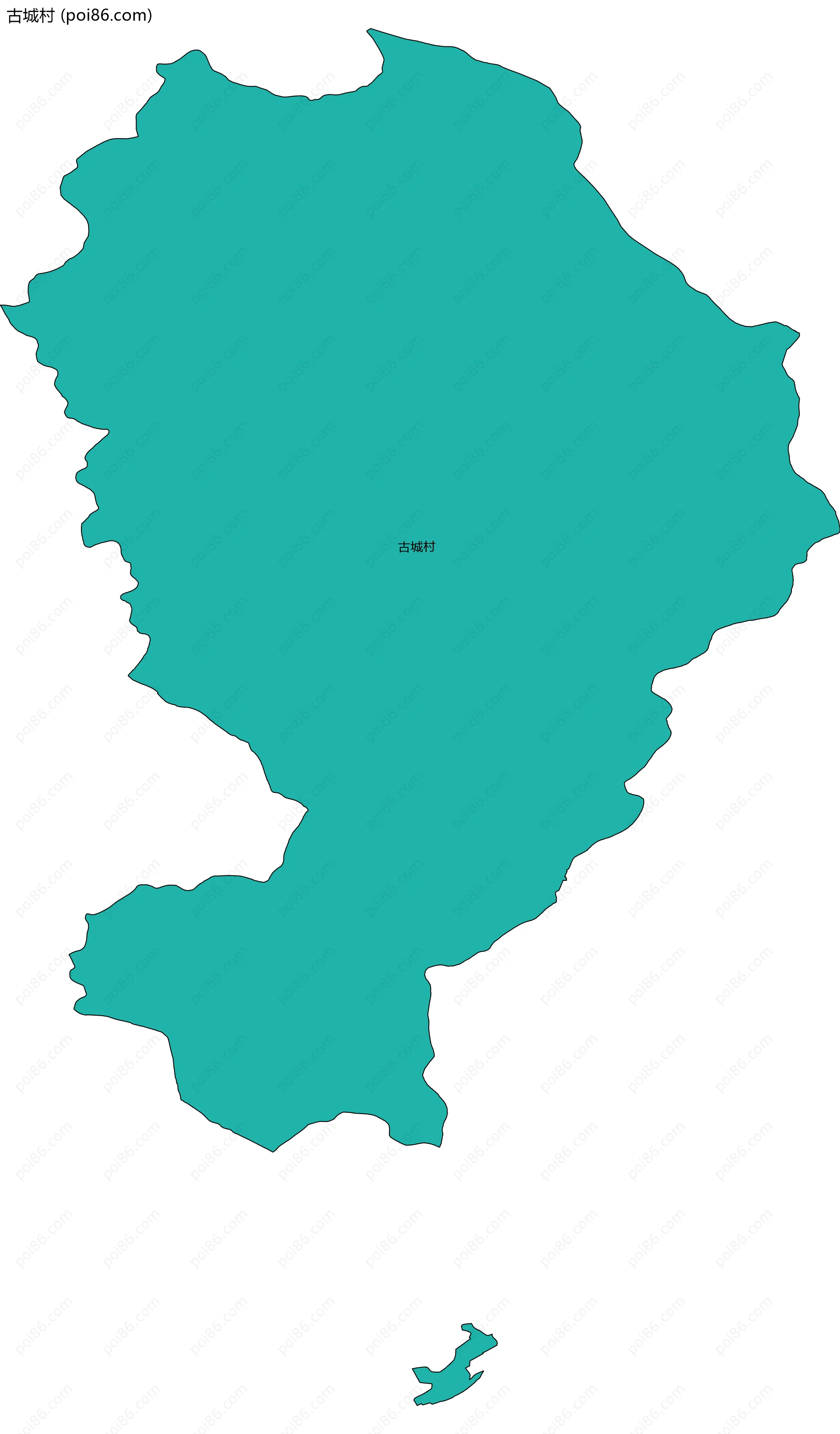 古城村边界地图