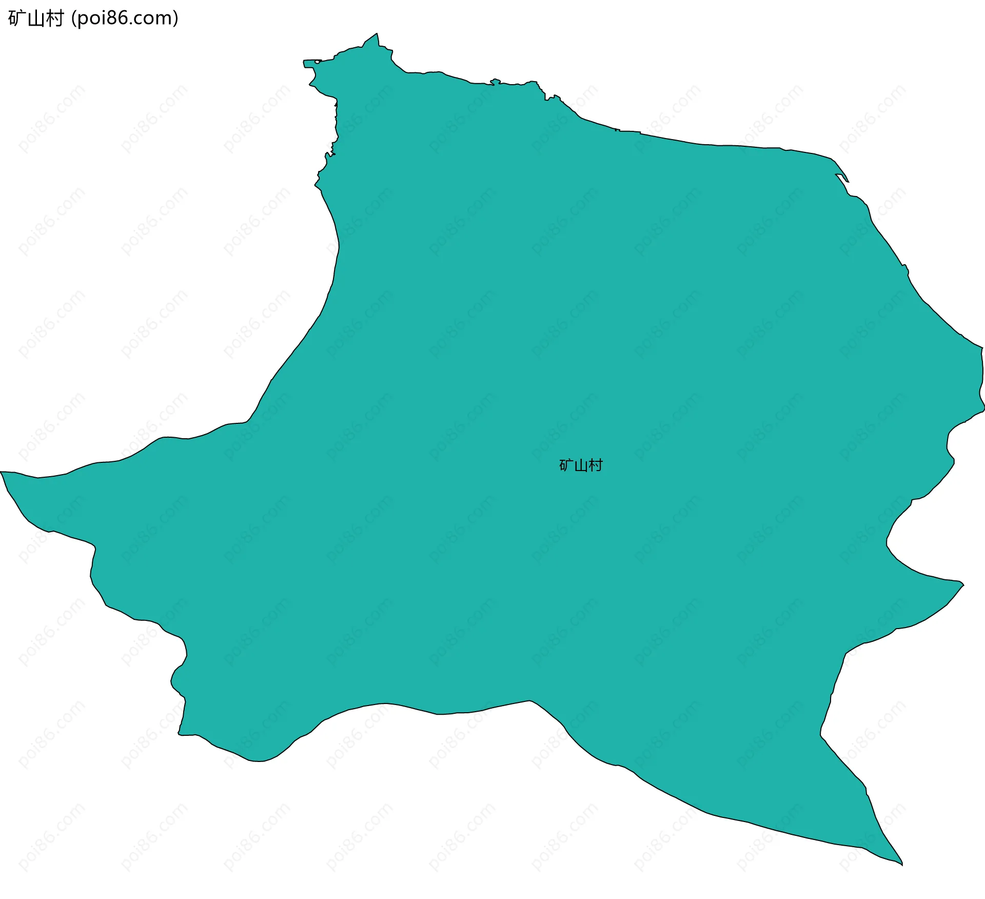 矿山村边界地图