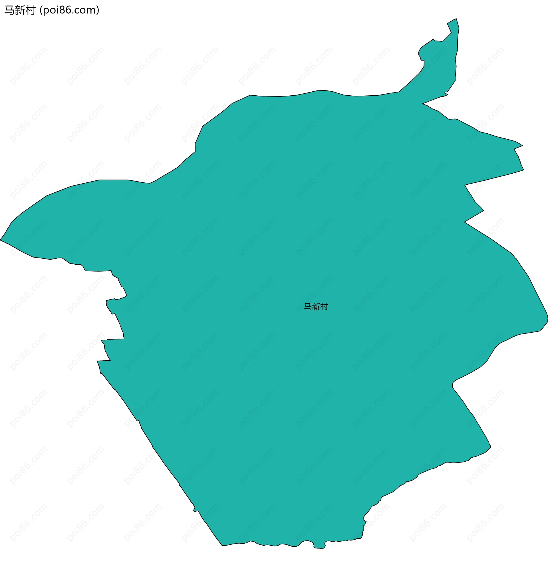 马新村边界地图