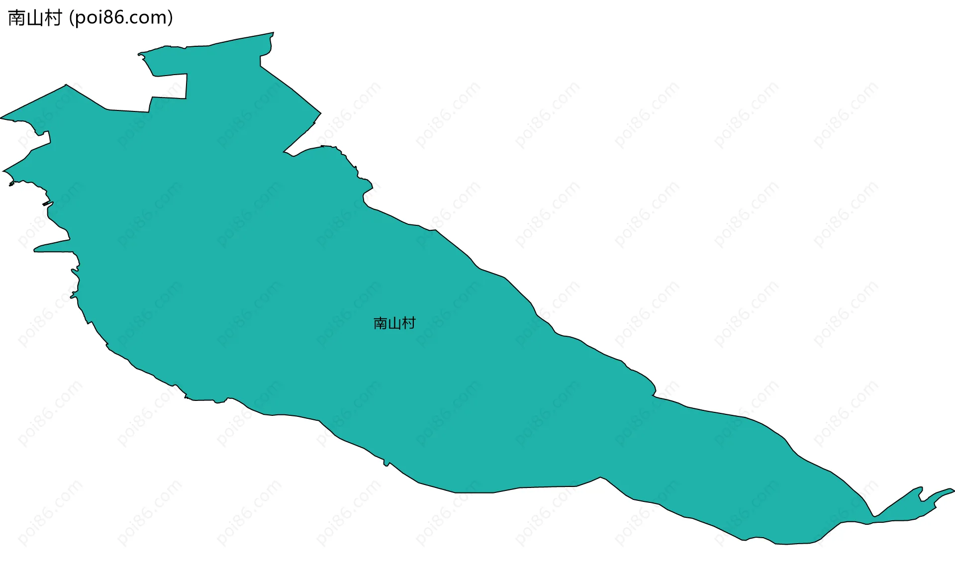 南山村边界地图