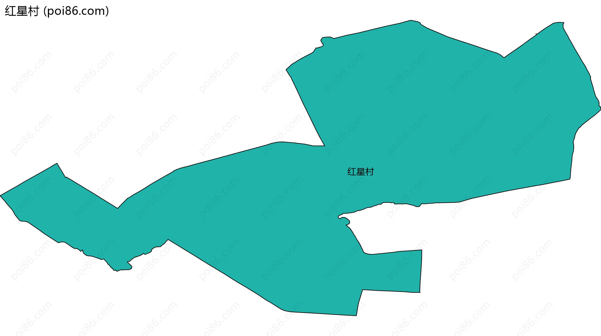 红星村边界地图