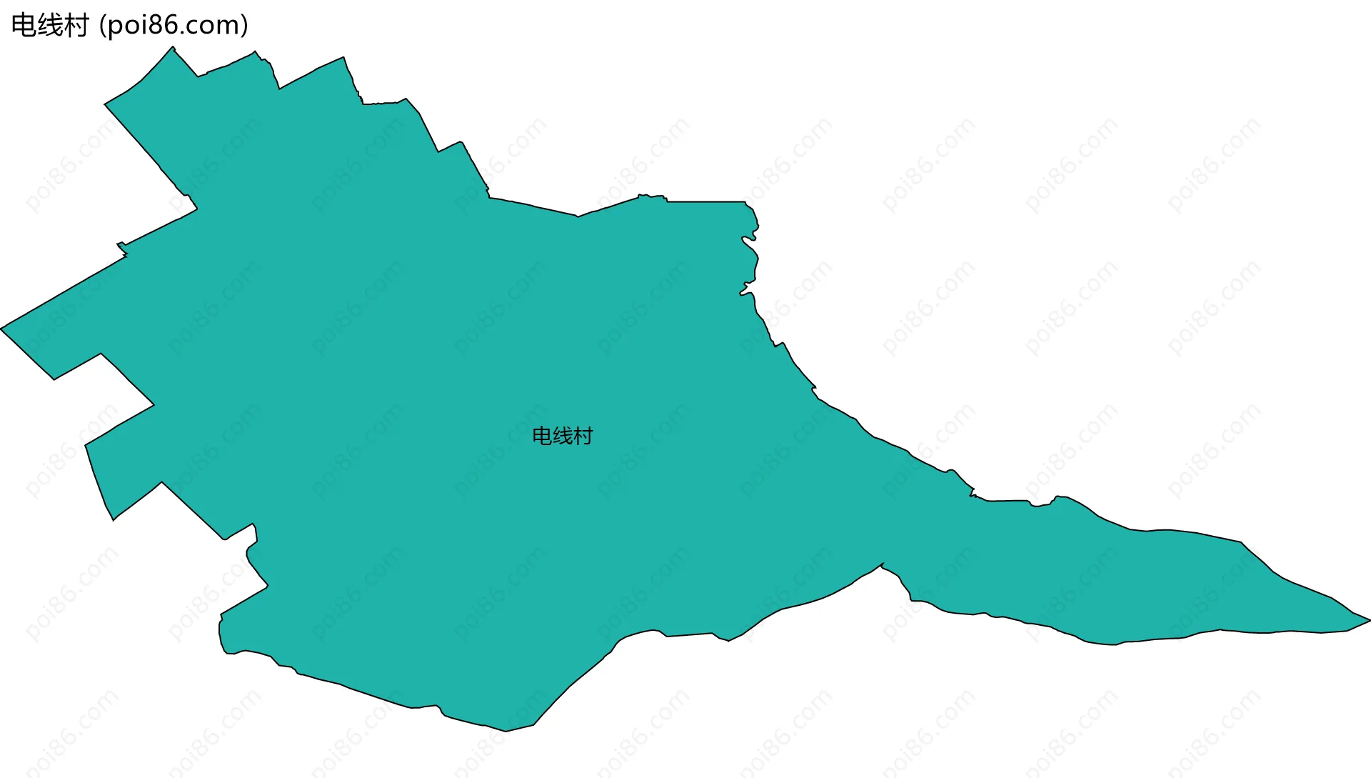 电线村边界地图