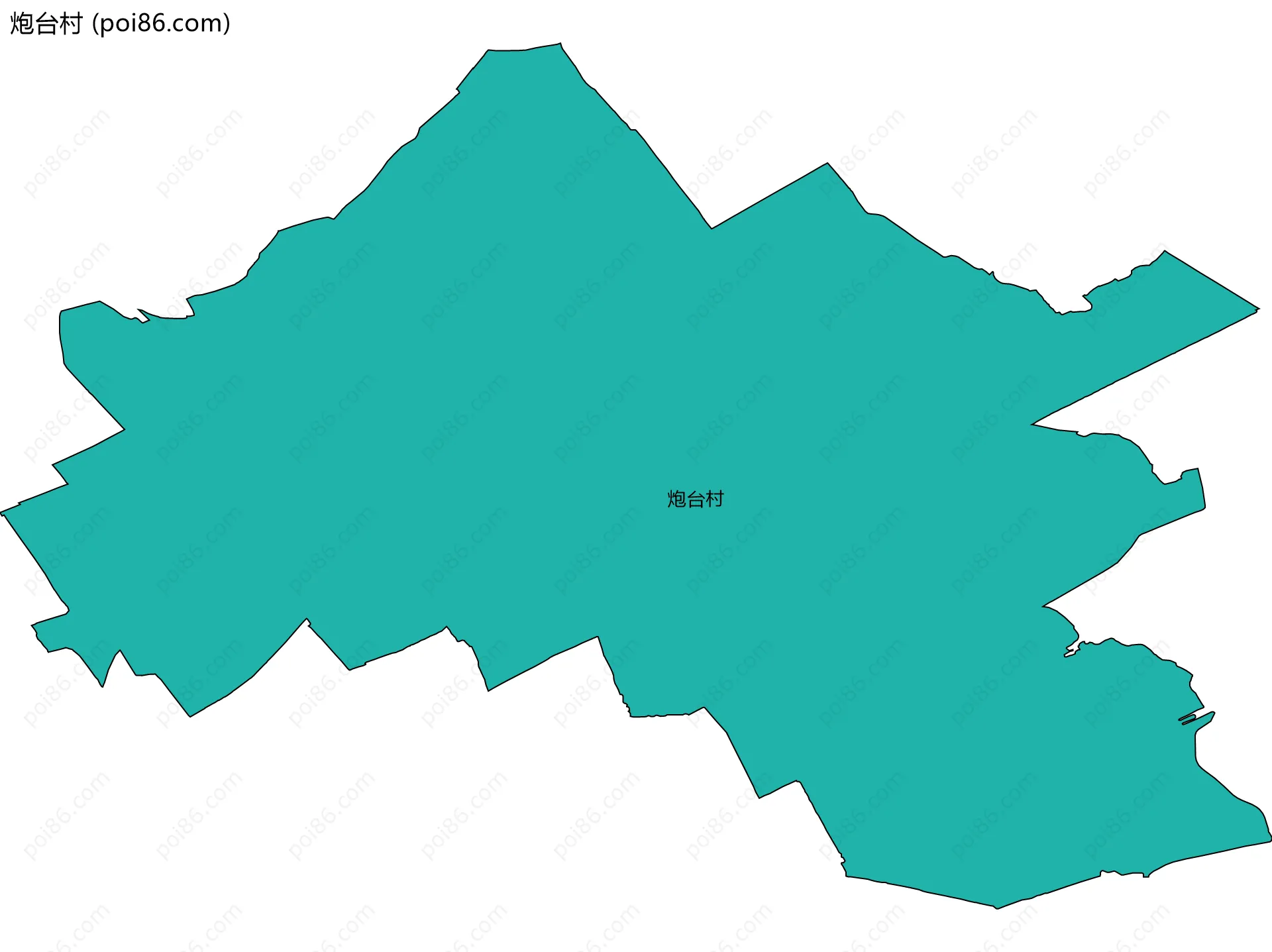 炮台村边界地图