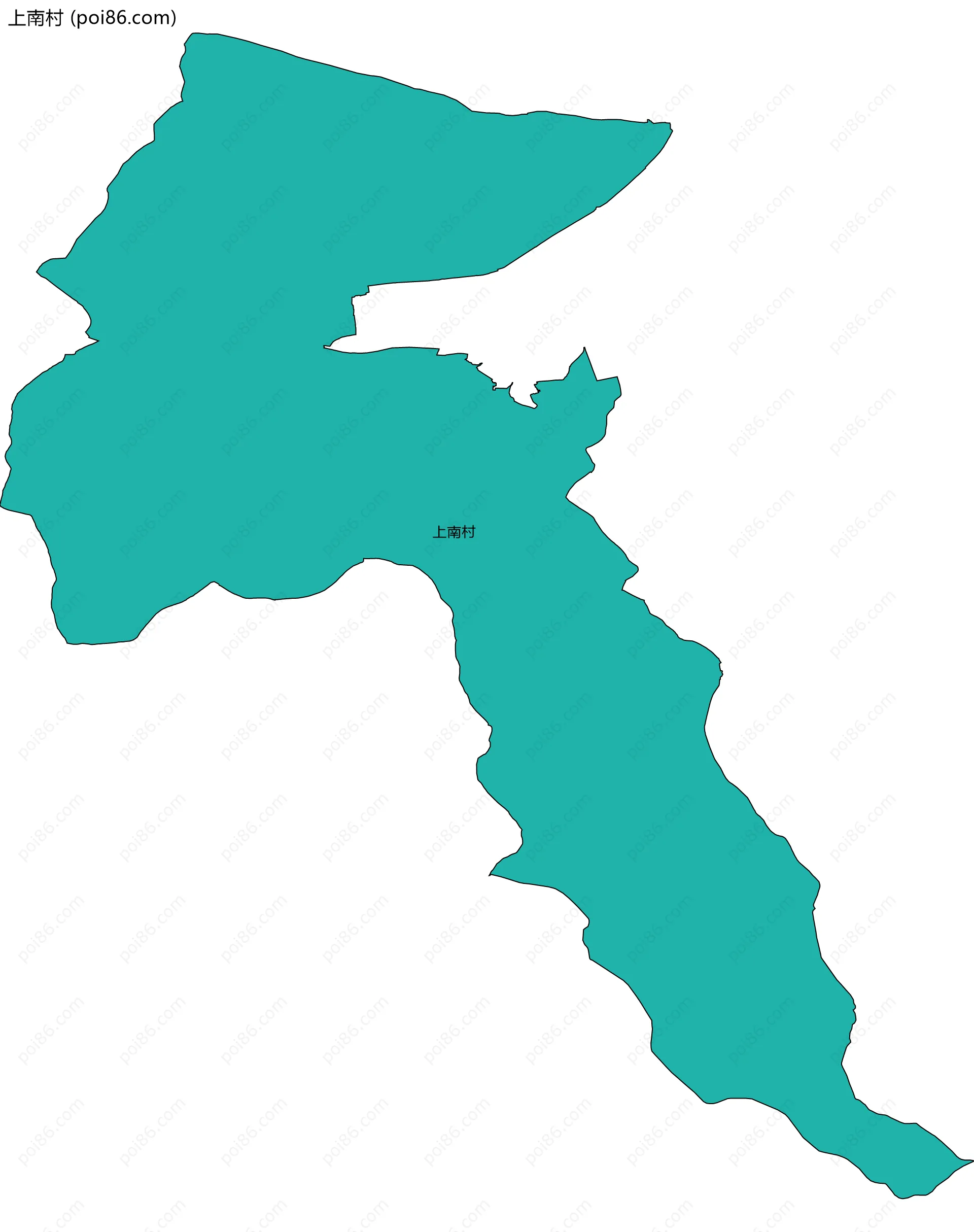 上南村边界地图