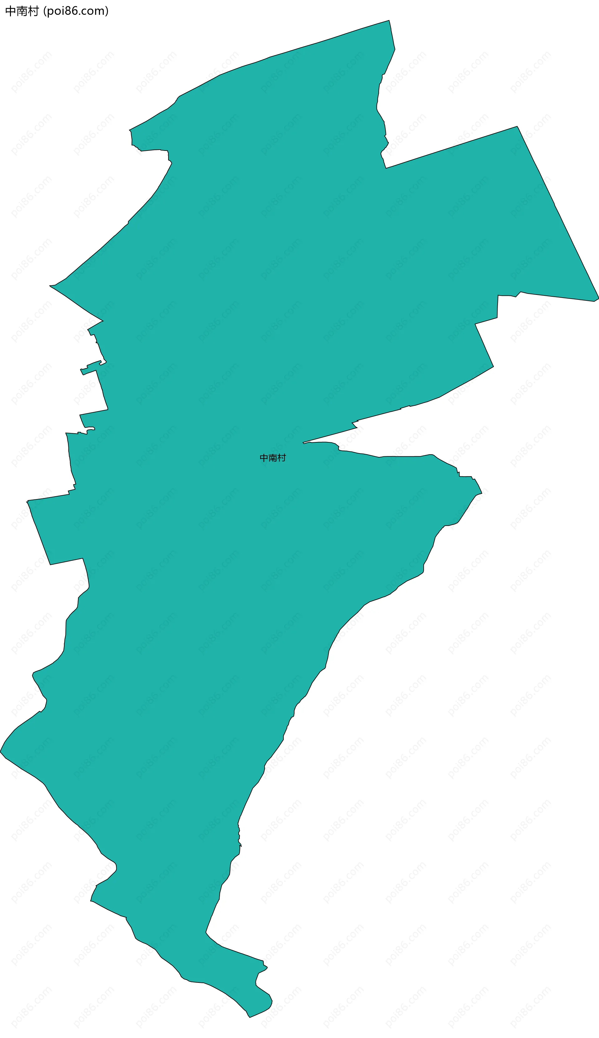 中南村边界地图