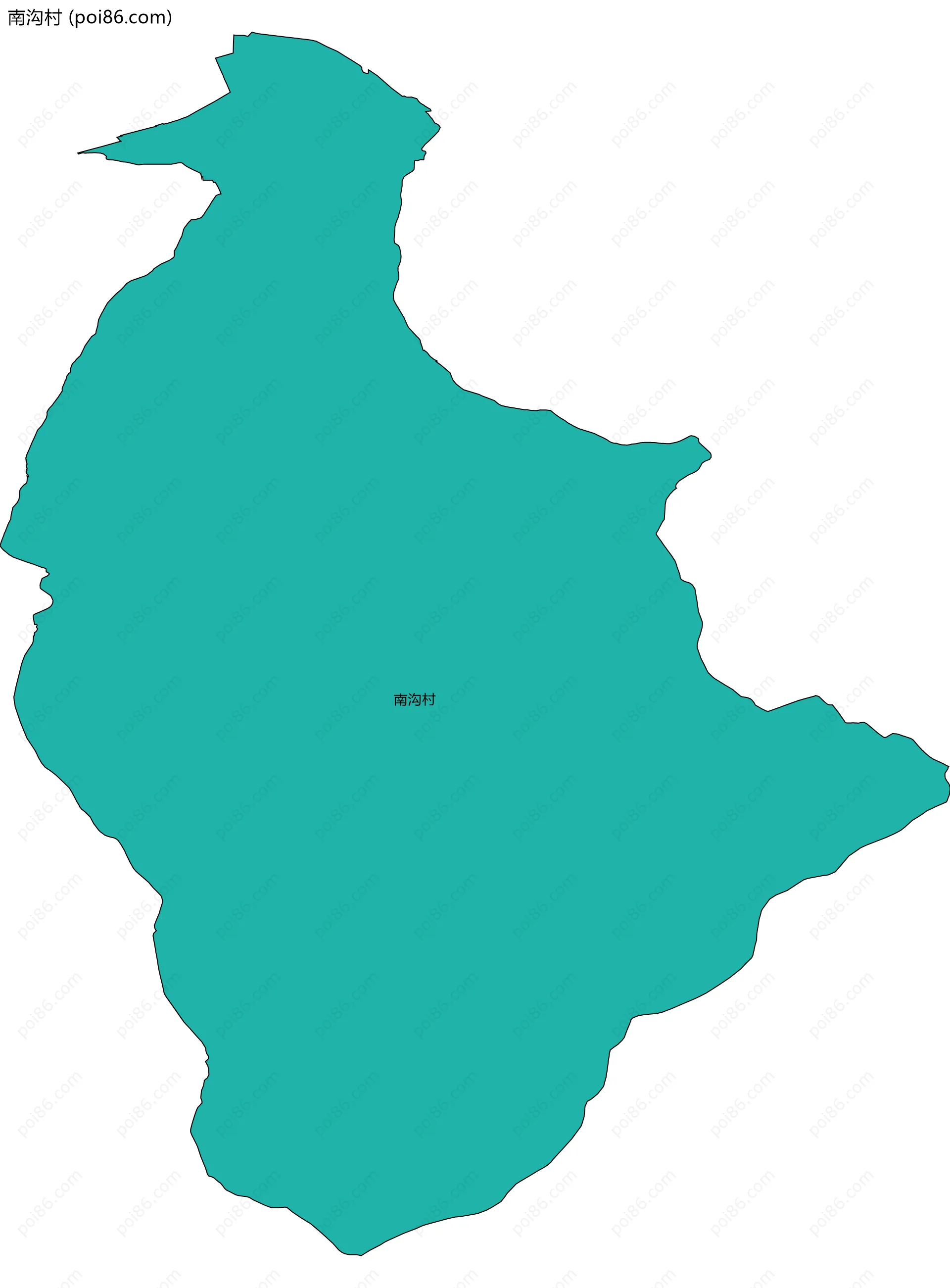 南沟村边界地图