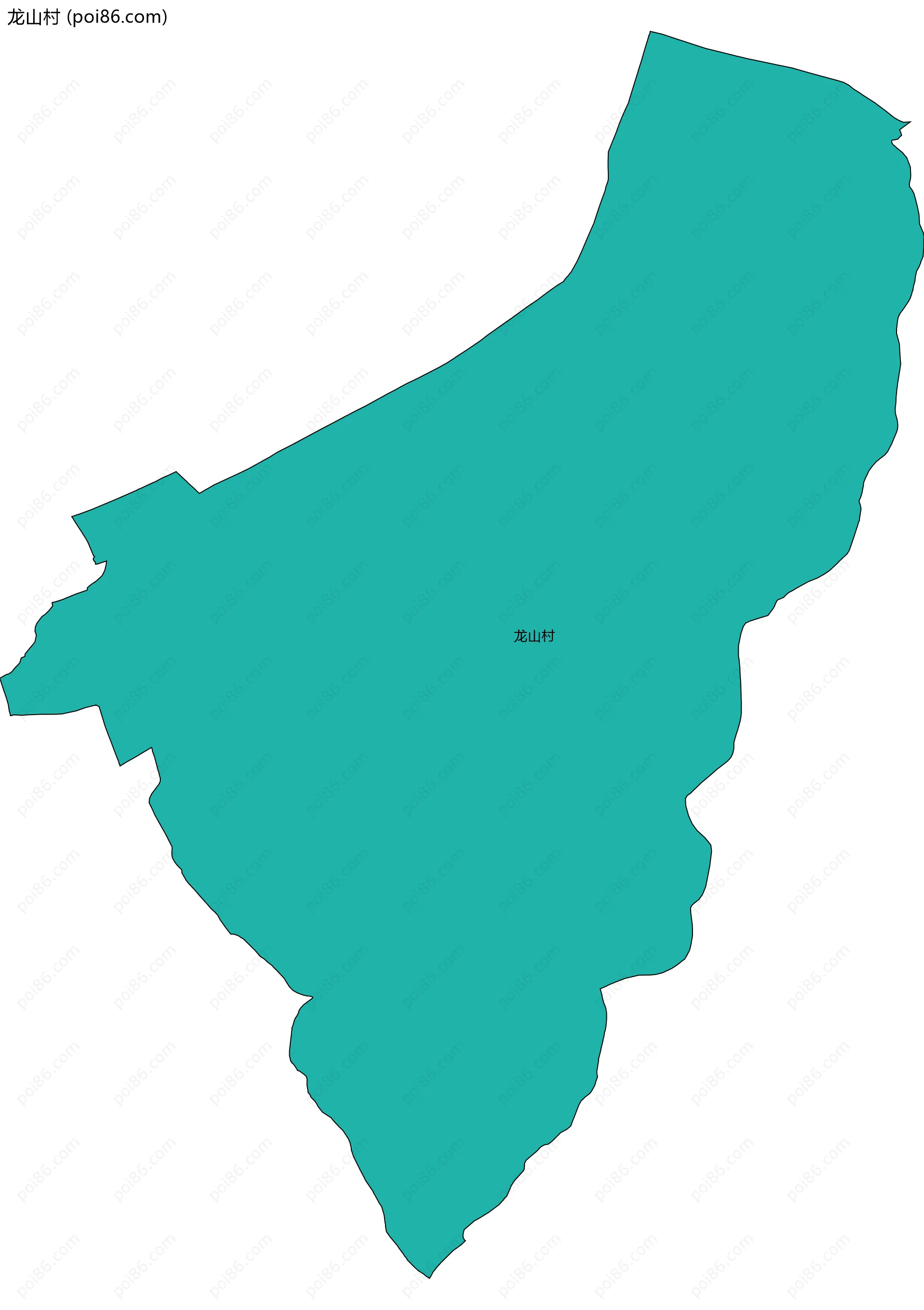 龙山村边界地图