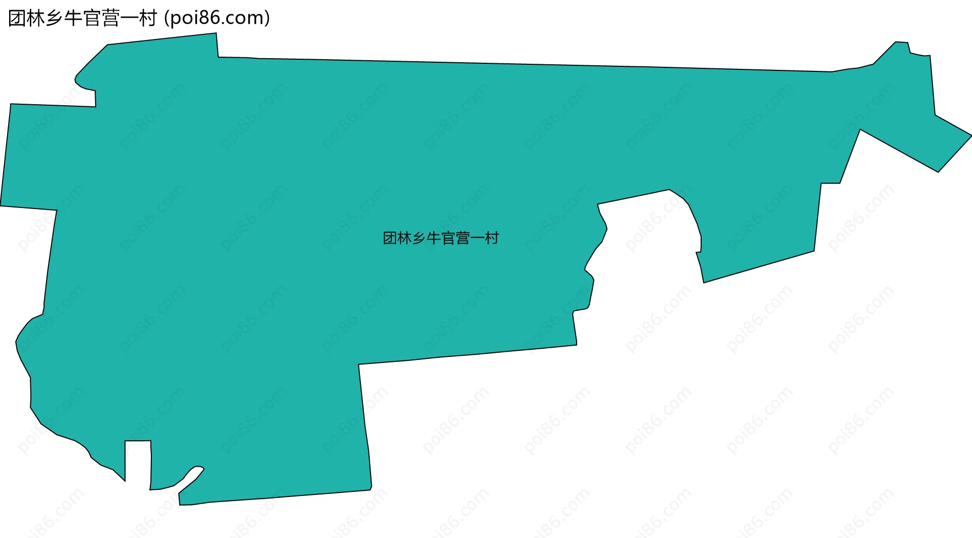 团林乡牛官营一村边界地图