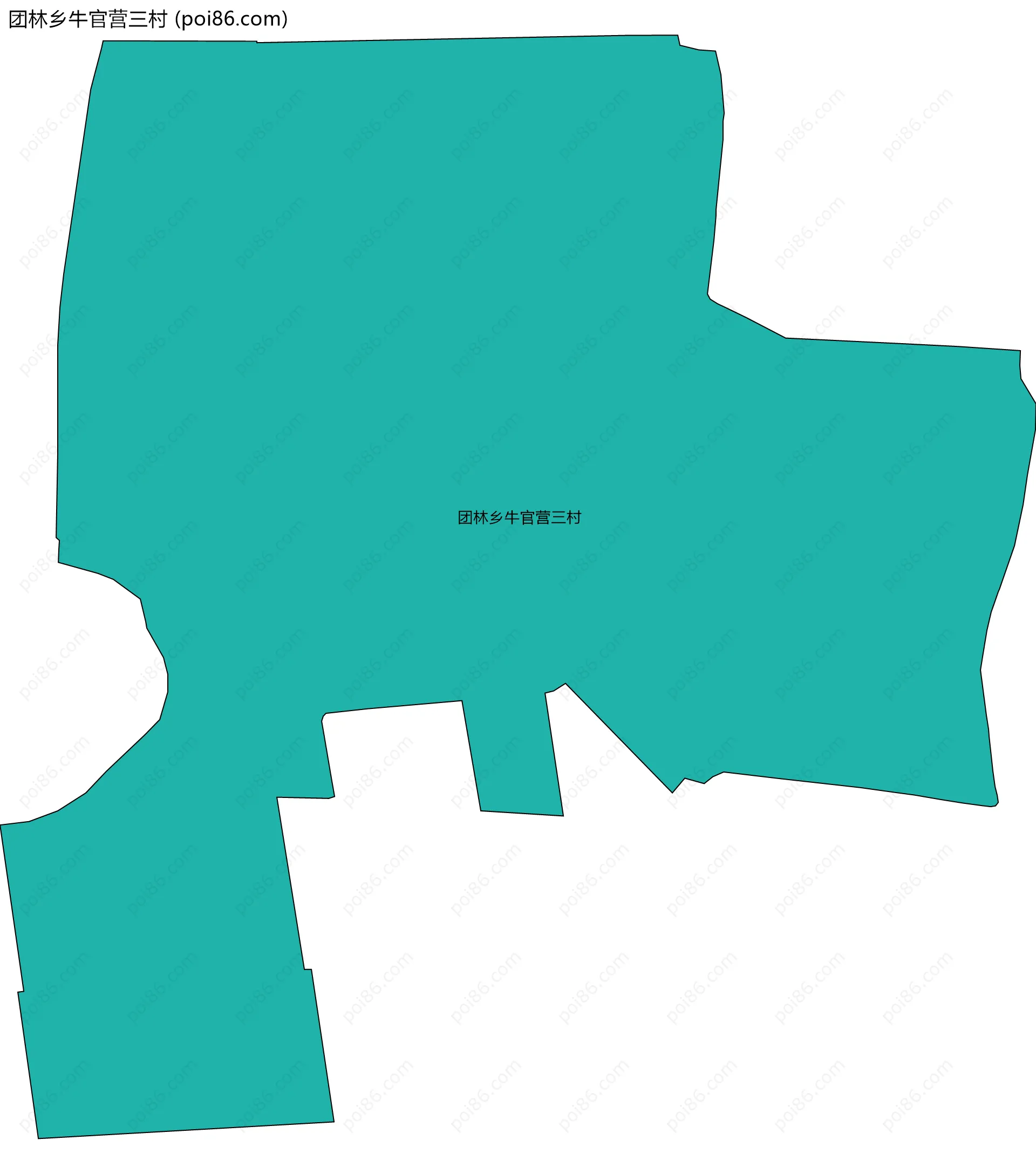 团林乡牛官营三村边界地图