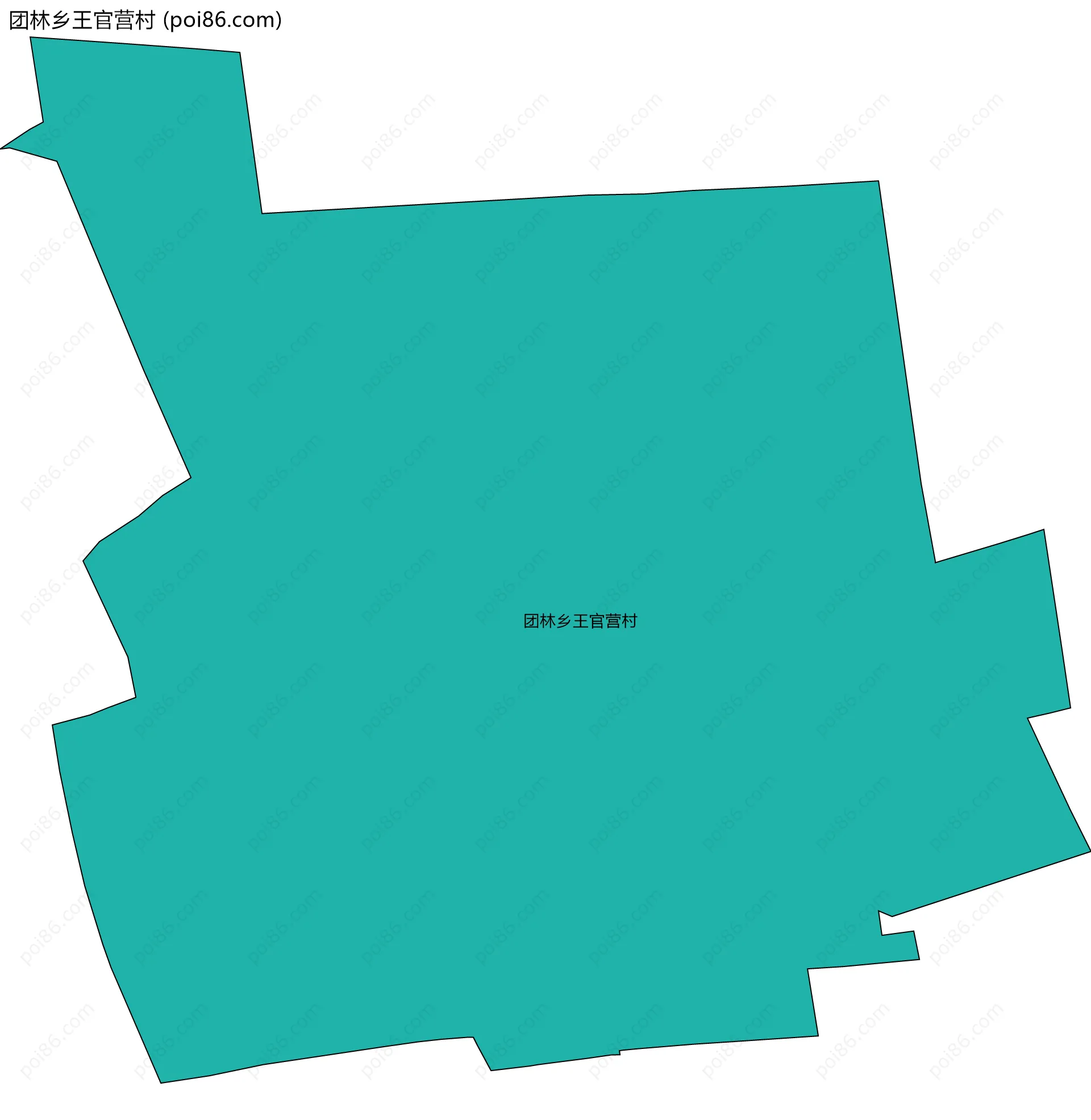 团林乡王官营村边界地图