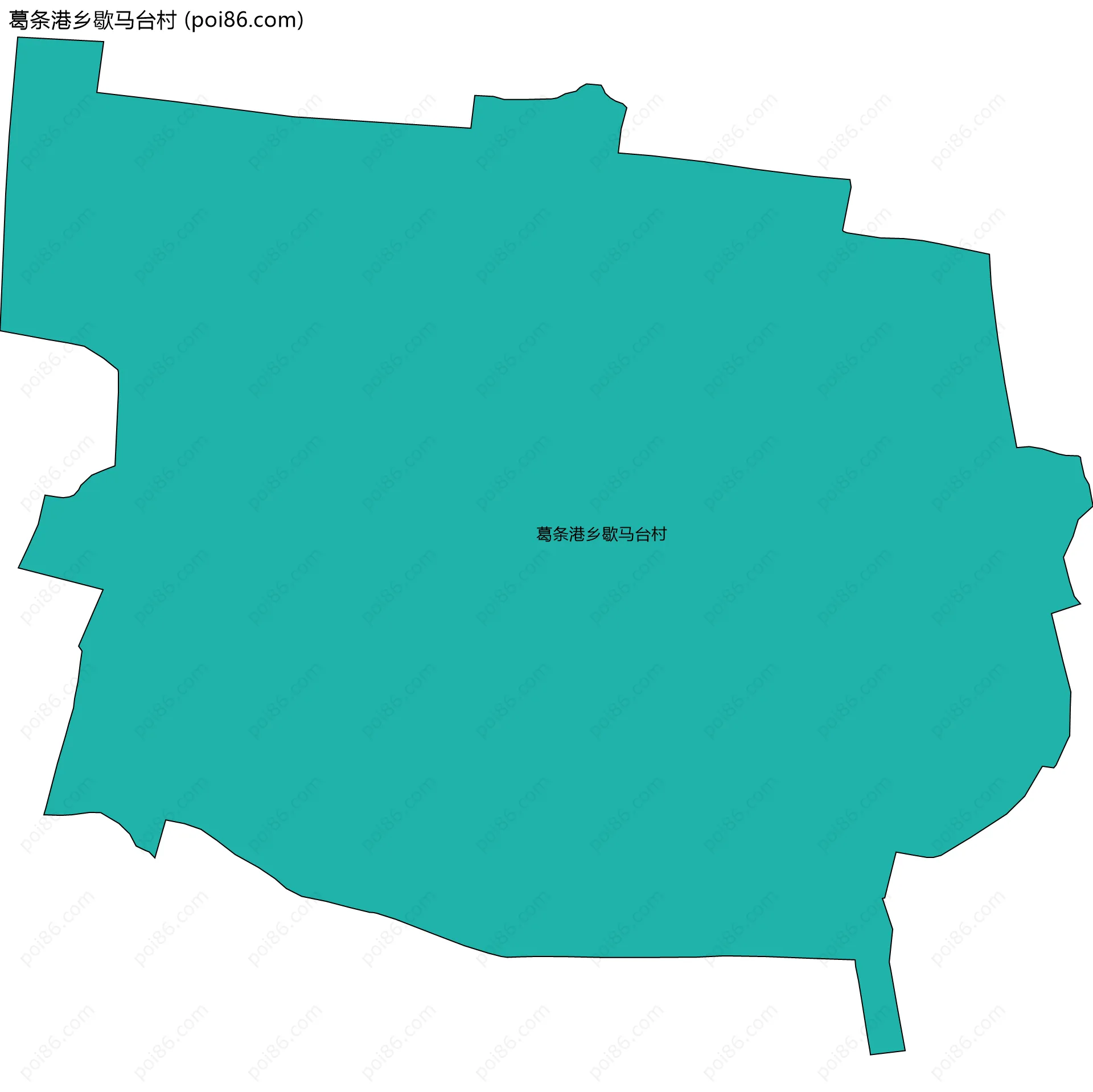 葛条港乡歇马台村边界地图