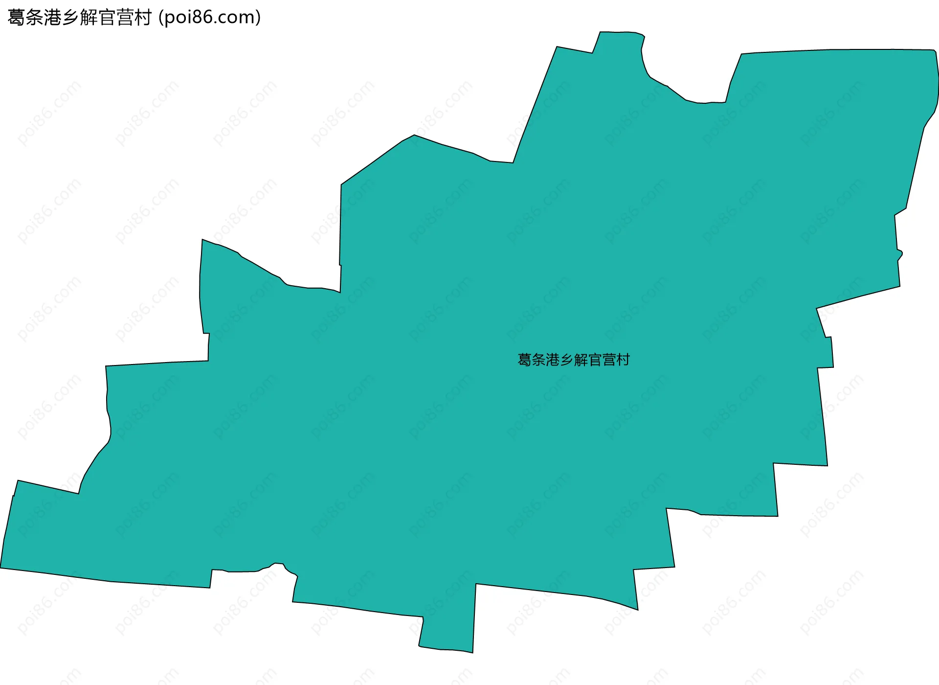 葛条港乡解官营村边界地图
