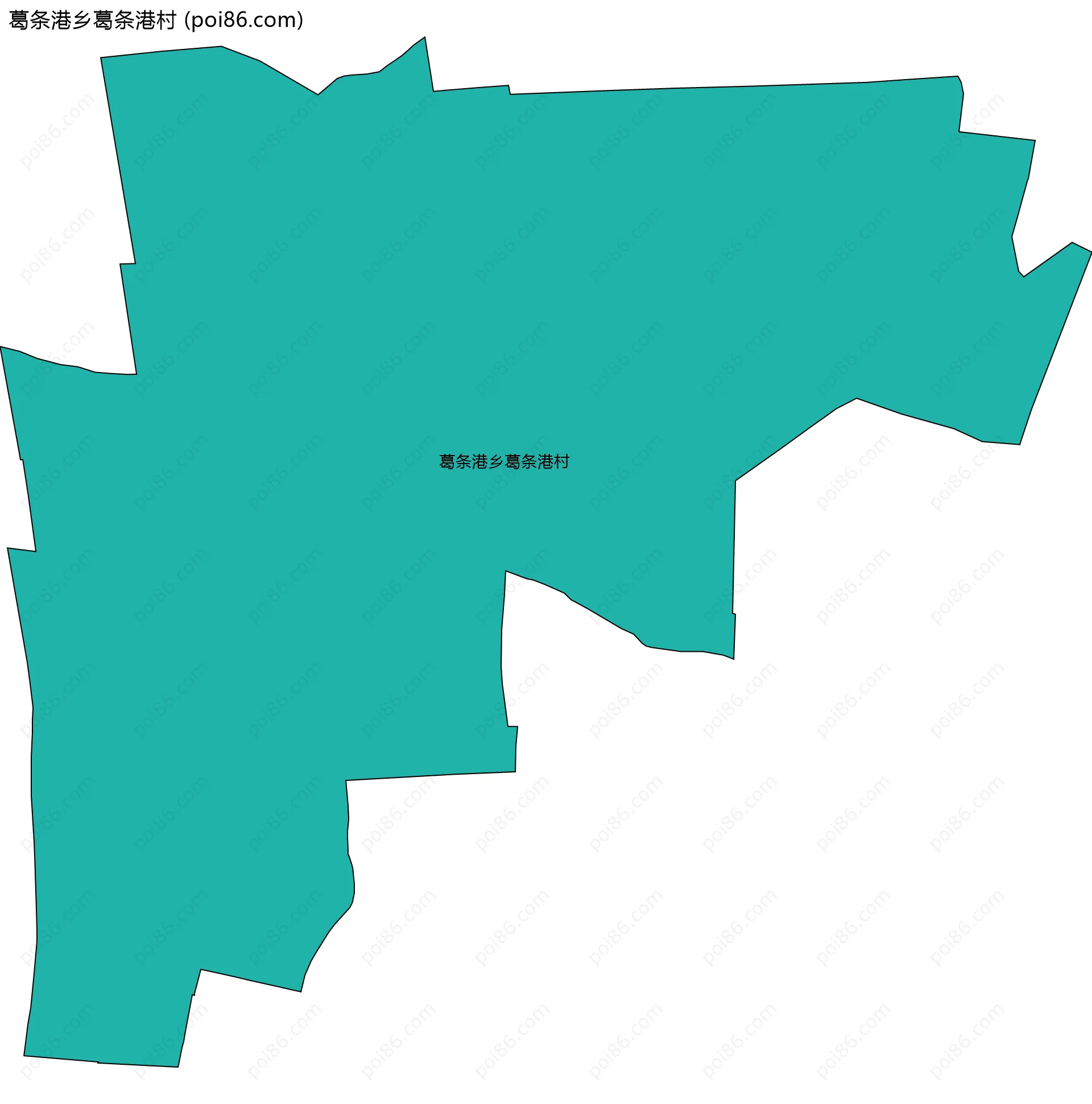 葛条港乡葛条港村边界地图