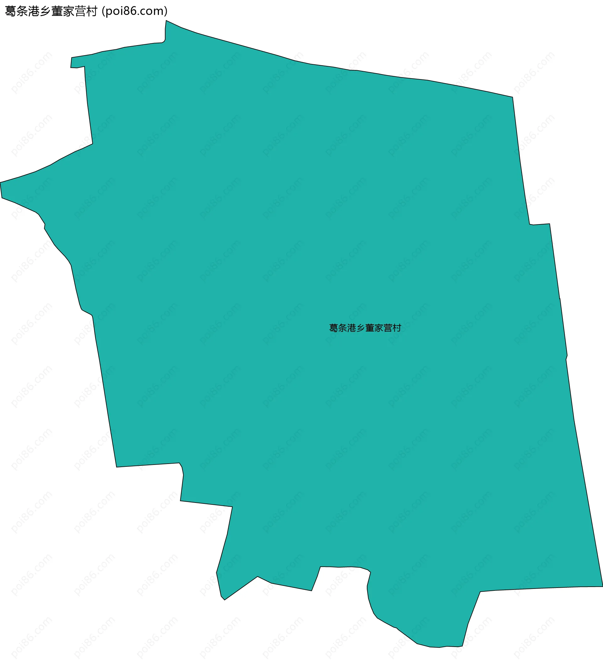 葛条港乡董家营村边界地图