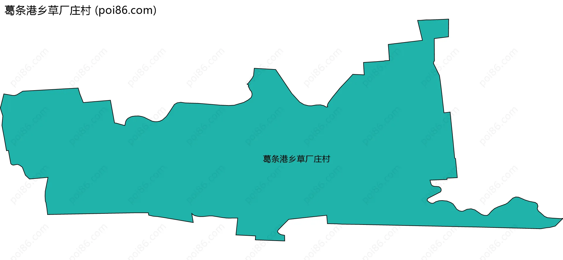葛条港乡草厂庄村边界地图