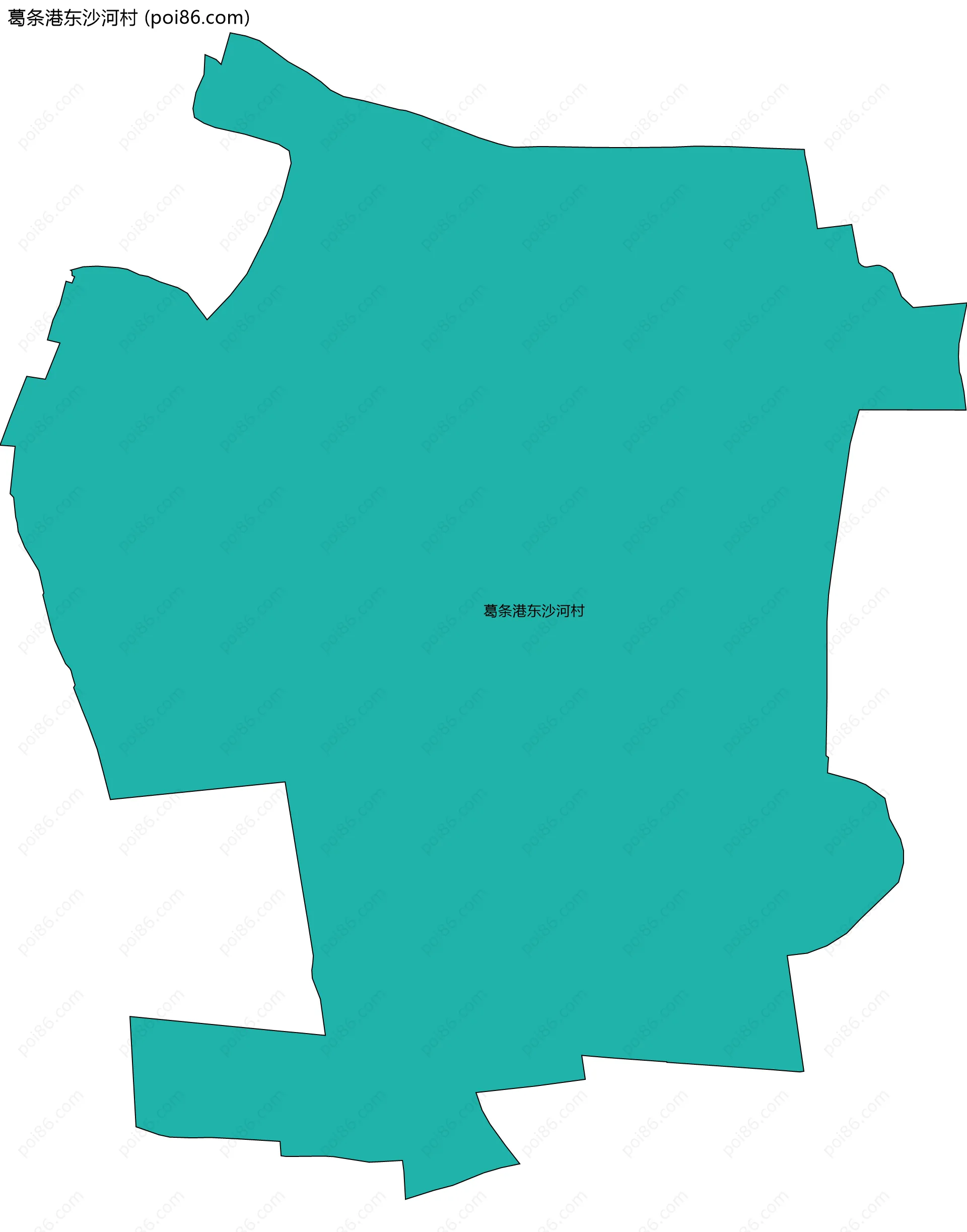 葛条港东沙河村边界地图