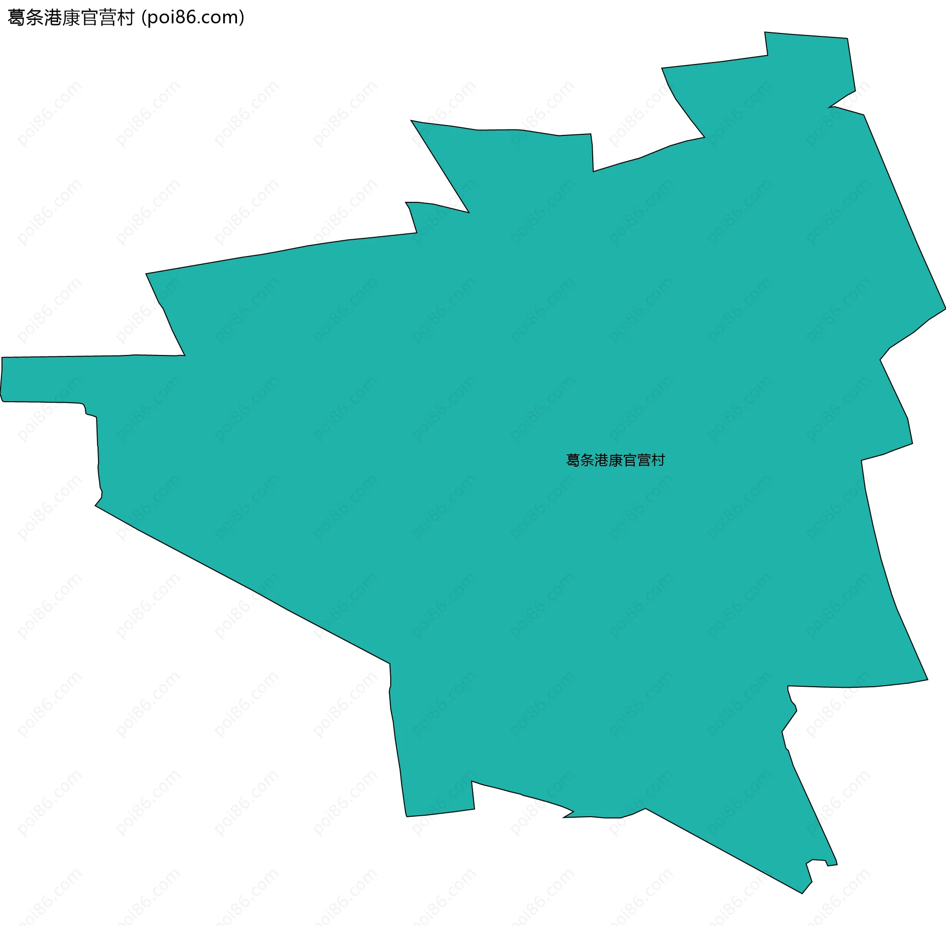 葛条港康官营村边界地图