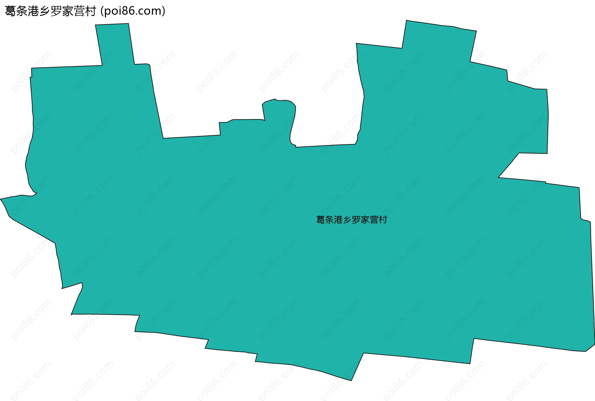 葛条港乡罗家营村边界地图