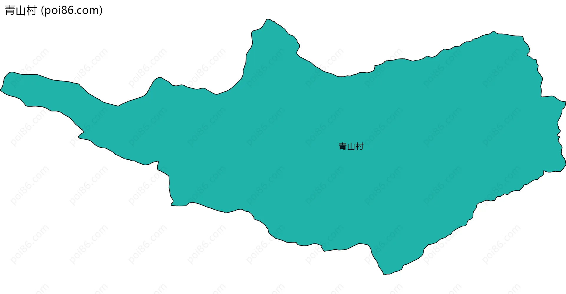 青山村边界地图