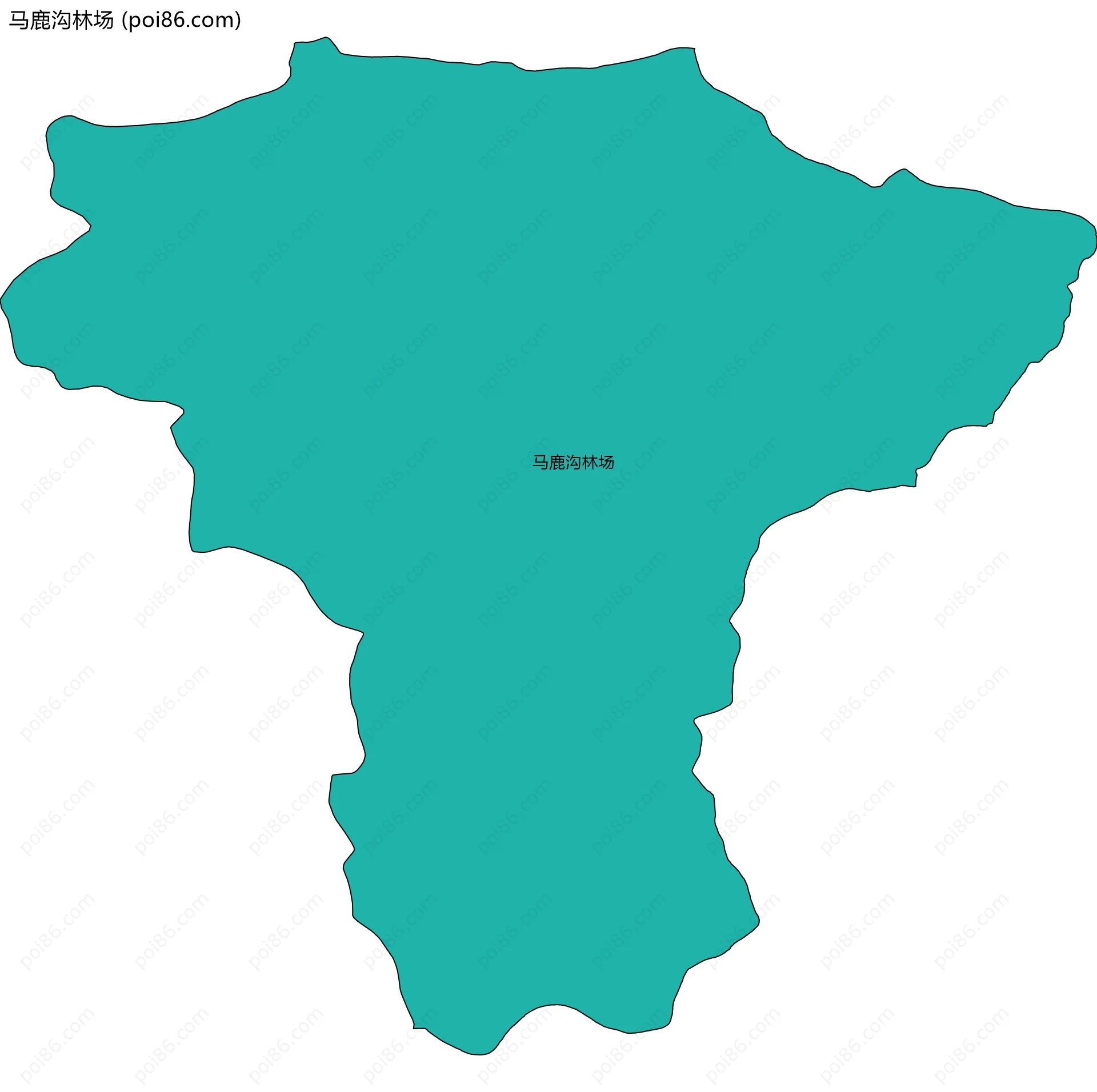 马鹿沟林场边界地图