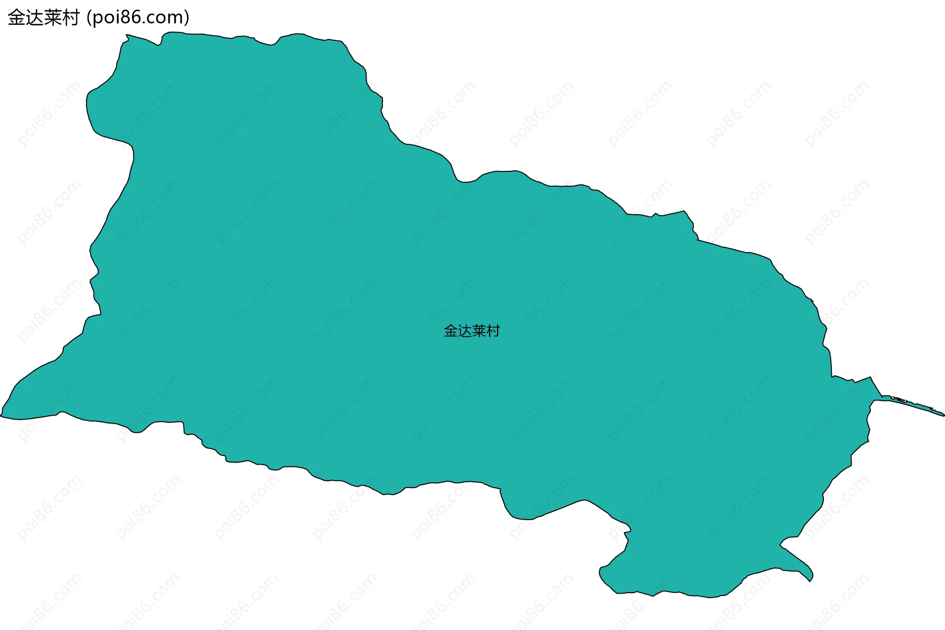 金达莱村边界地图