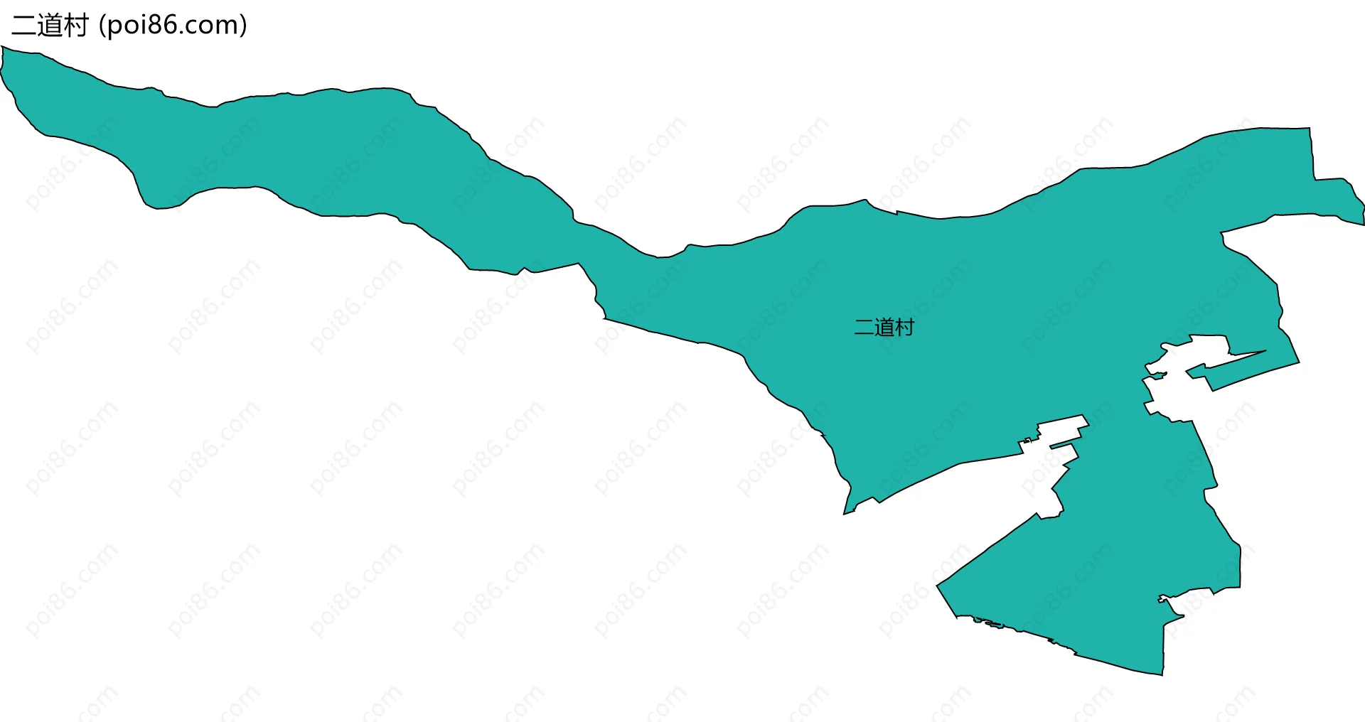 二道村边界地图