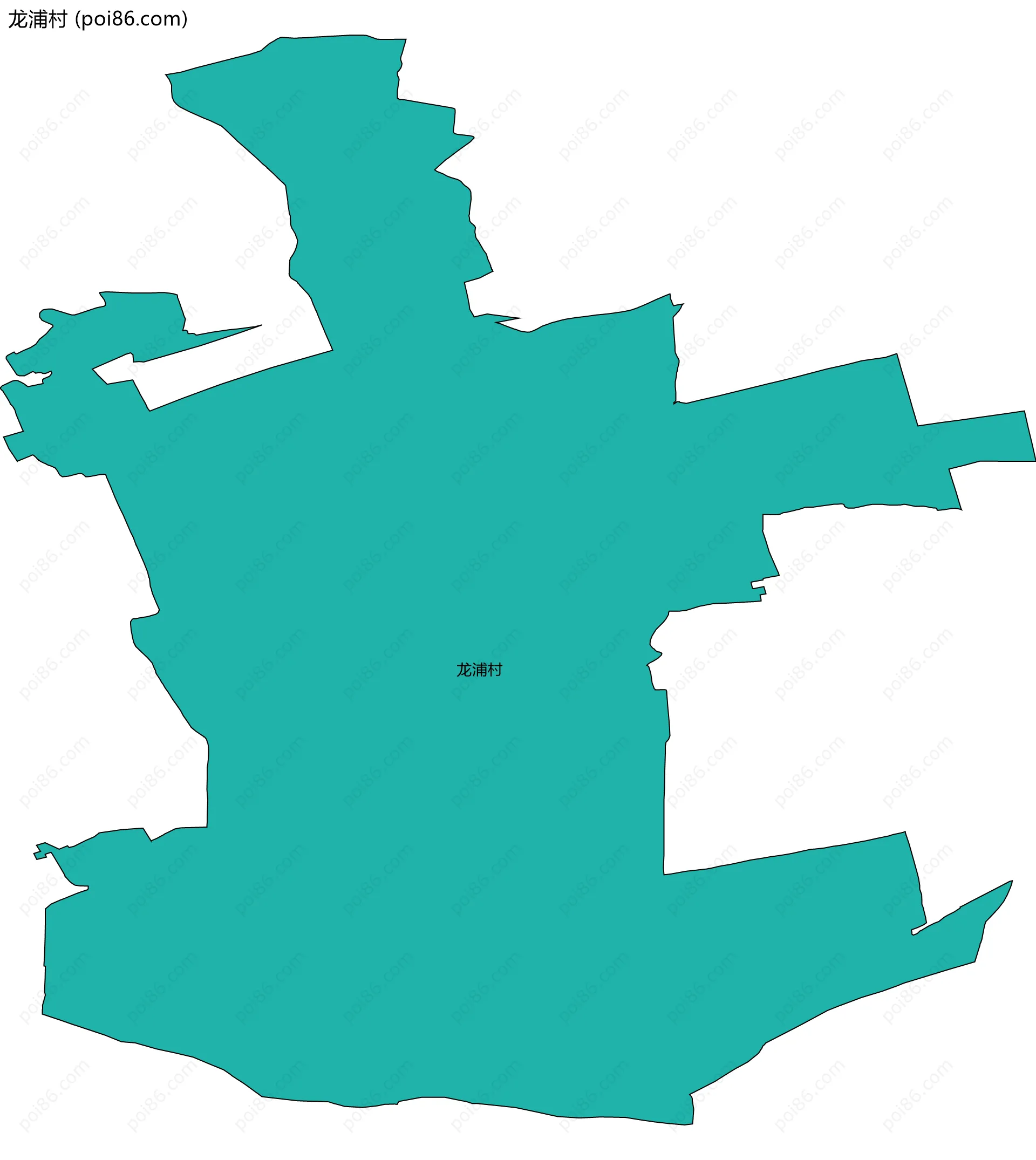 龙浦村边界地图