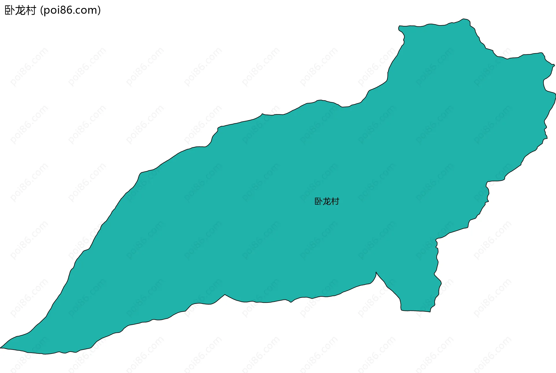 卧龙村边界地图