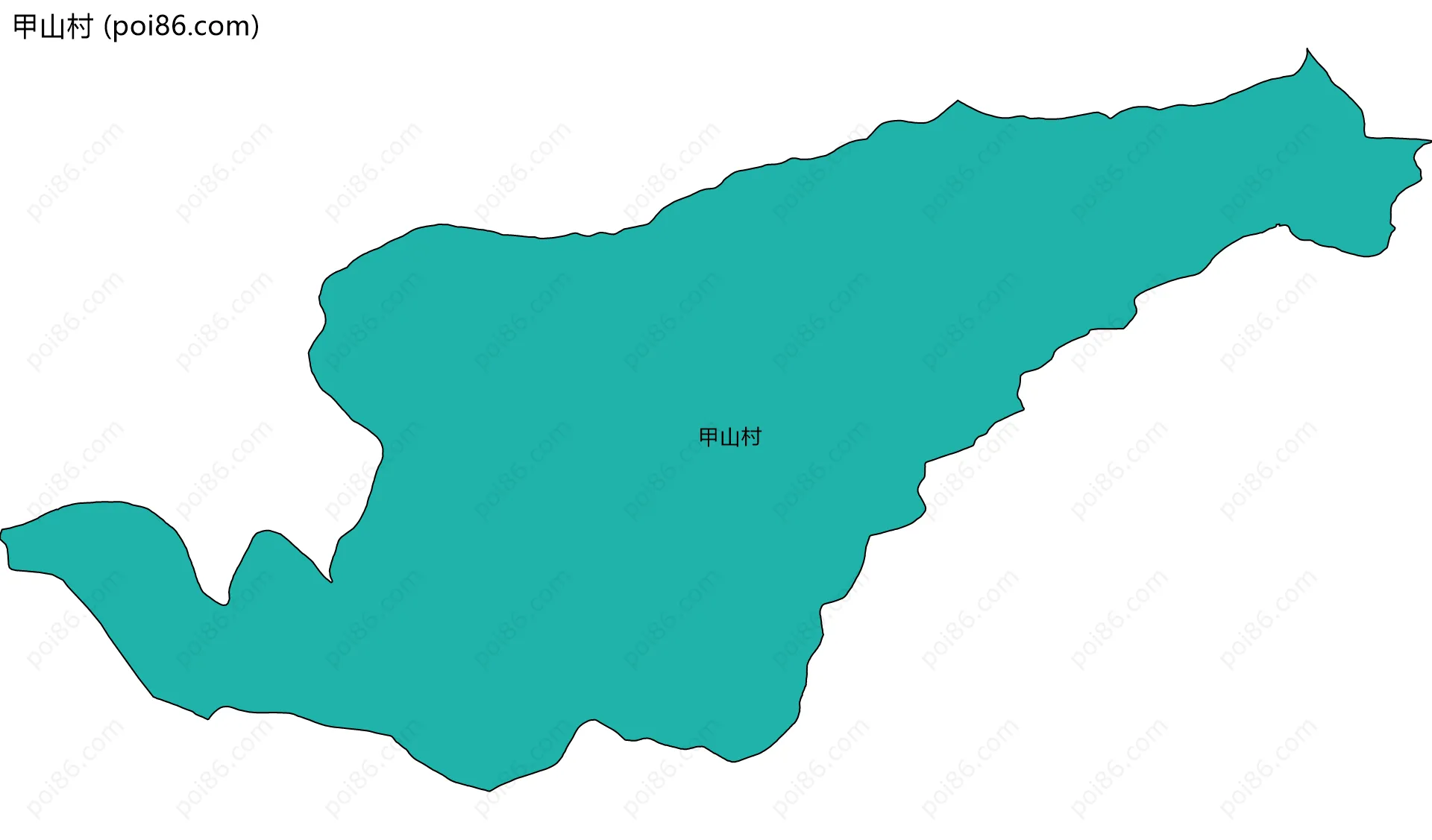 甲山村边界地图