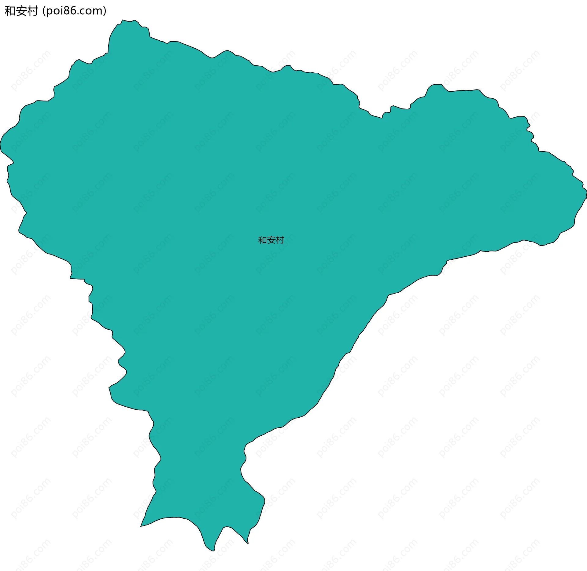 和安村边界地图
