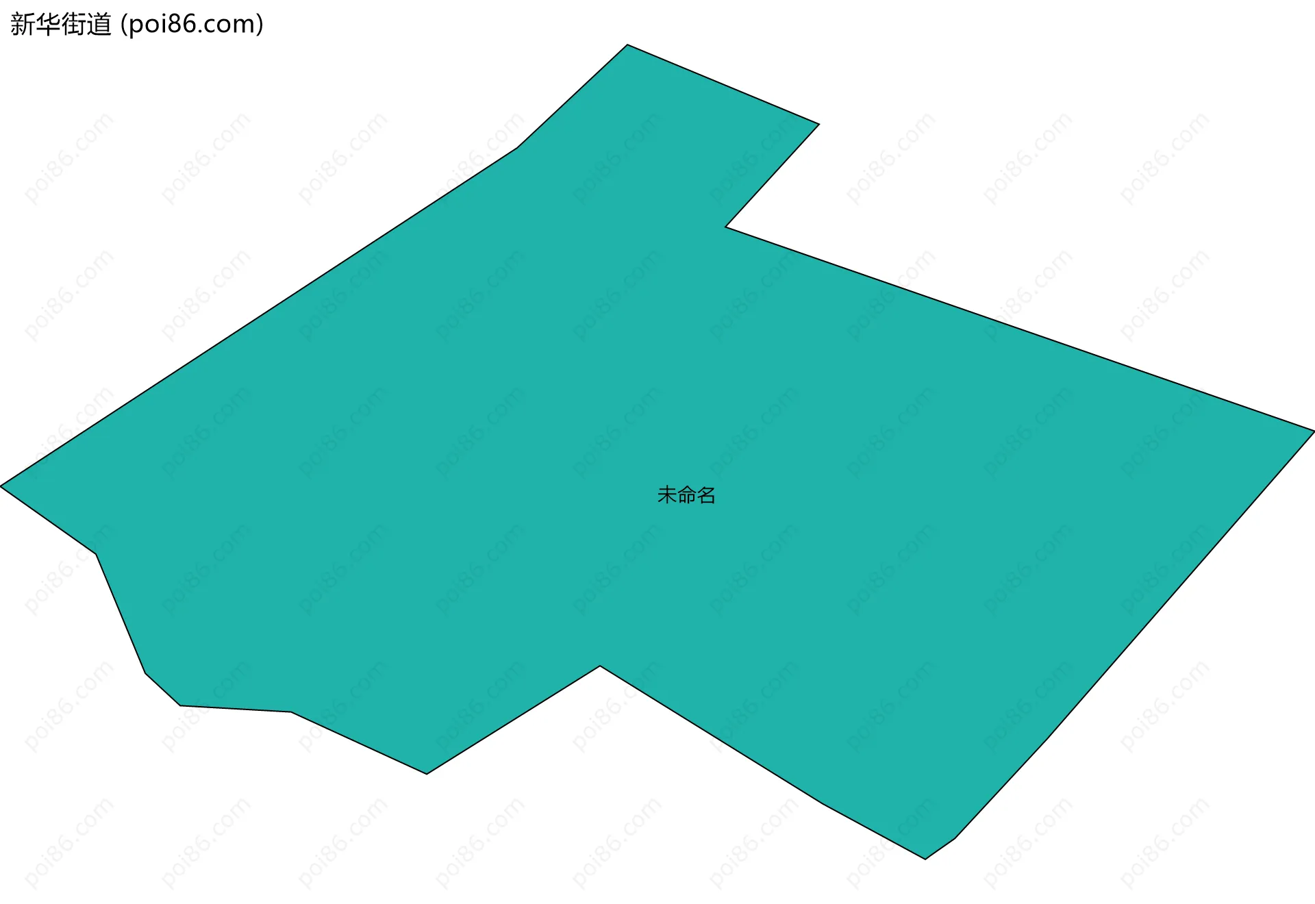 新华街道边界地图(五级行政区划)