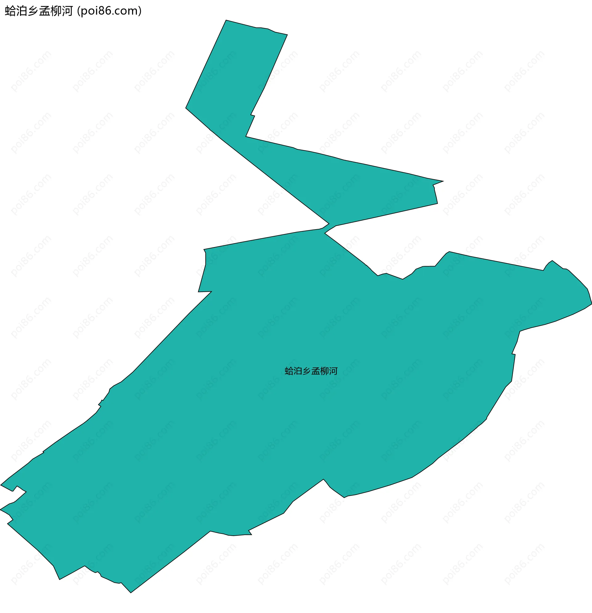 蛤泊乡孟柳河边界地图