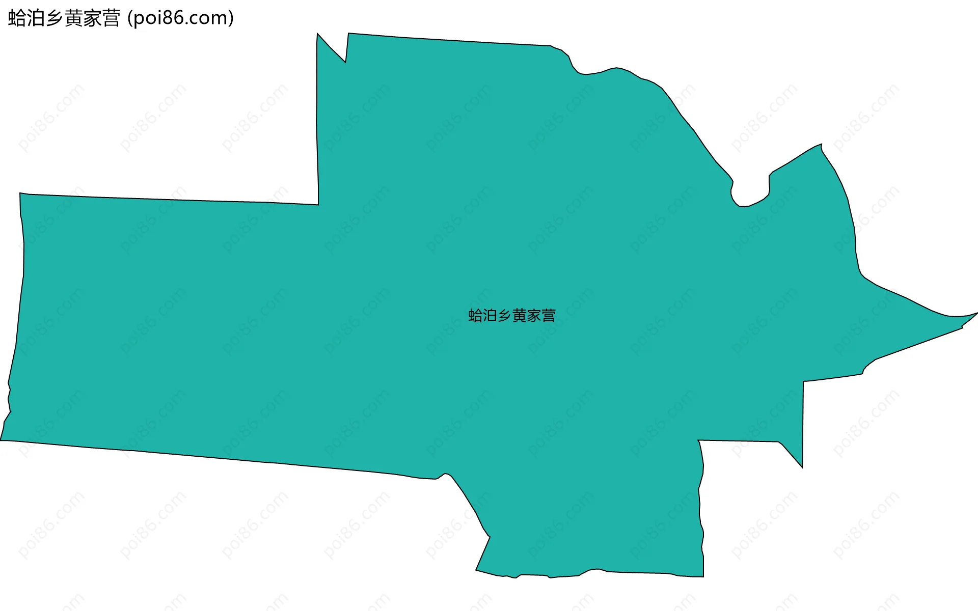 蛤泊乡黄家营边界地图